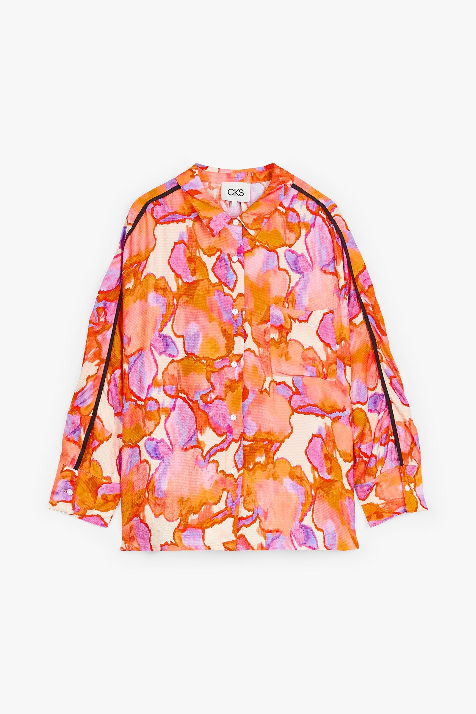 CKS Dames - BLOSSOM - Bluse Kurze Ärmel - Hellorange