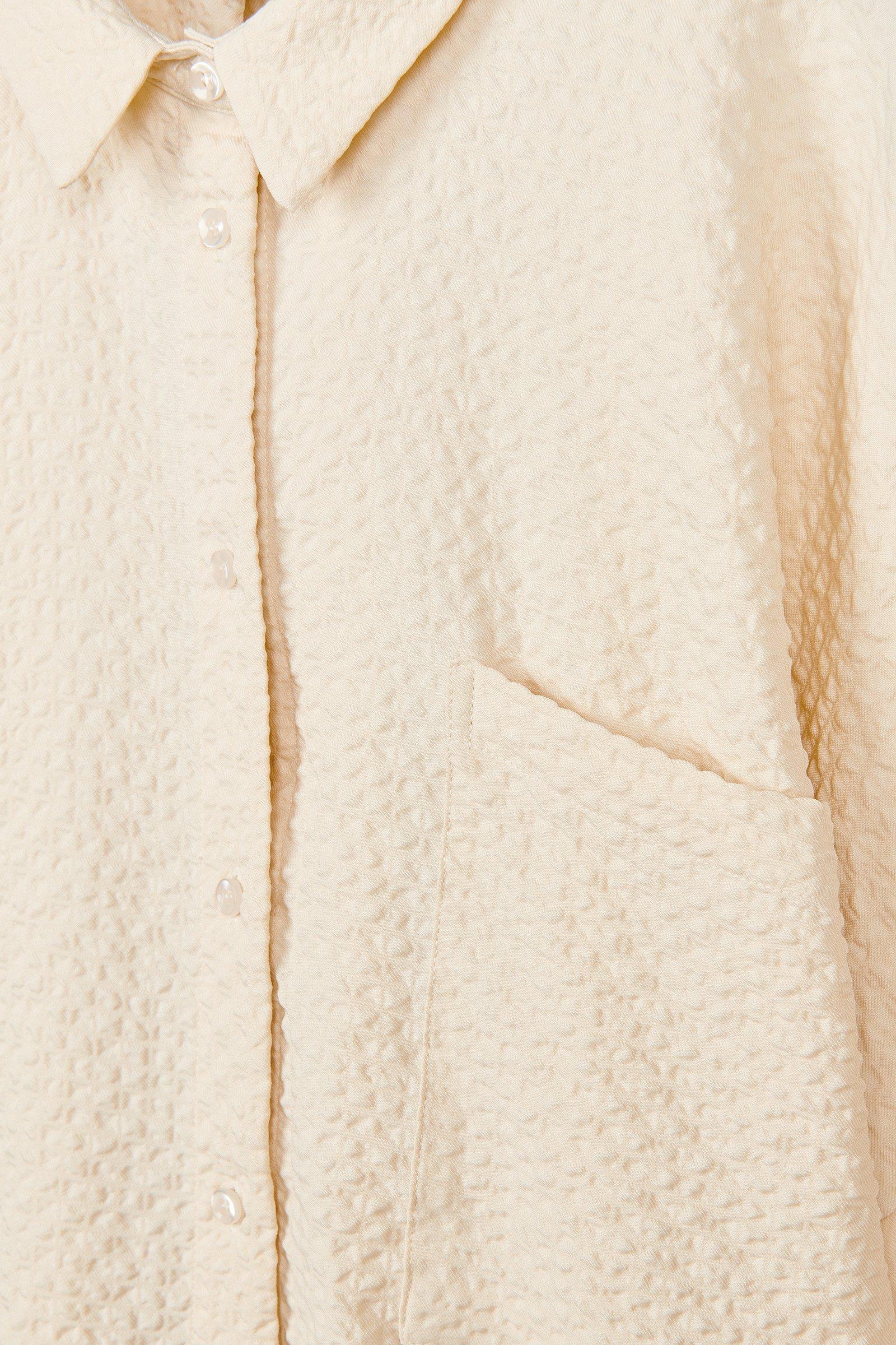CKS Dames - BLURRY - Bluse Kurze Ärmel - Hellbeige