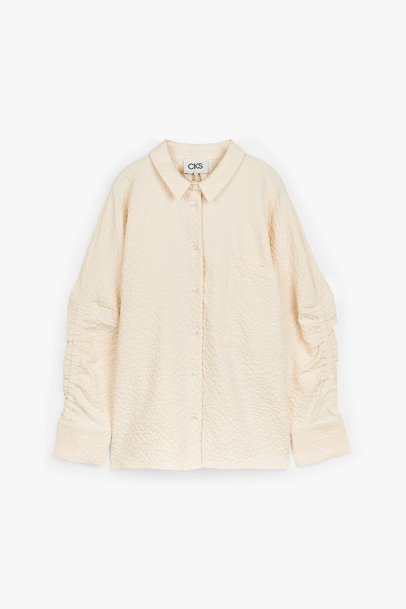 CKS Dames - BLURRY - blouse short sleeves - light beige