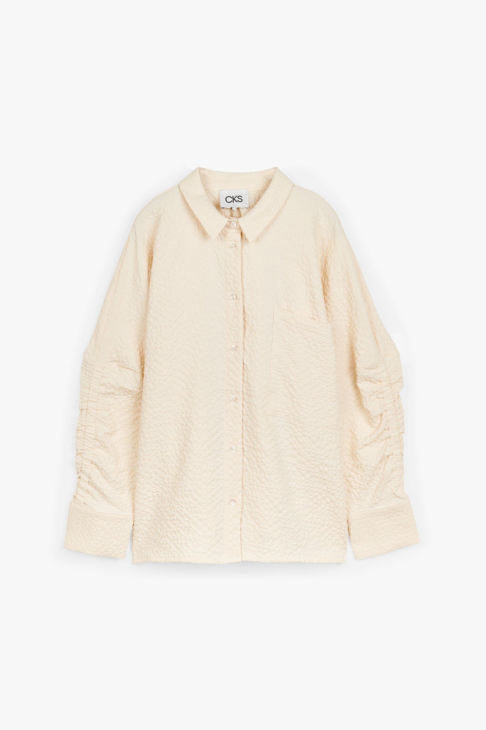 CKS Dames - BLURRY - Bluse Kurze Ärmel - Hellbeige
