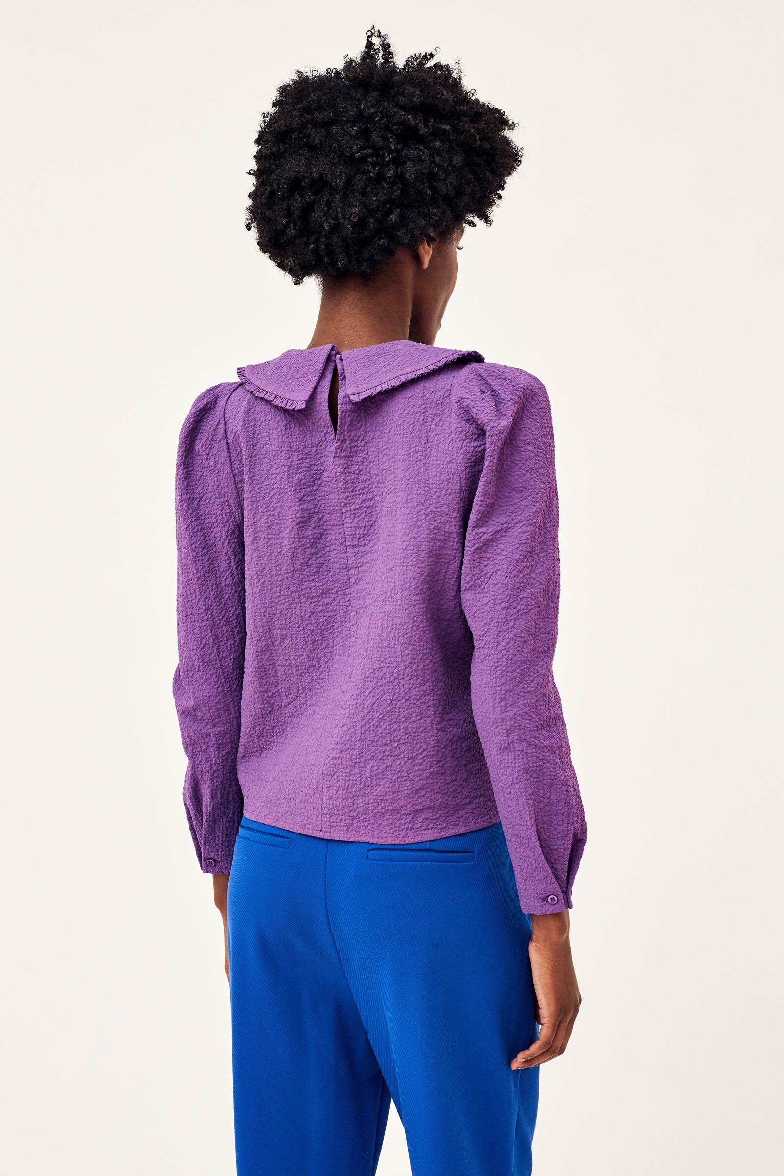 CKS Dames - AVERY - blouse korte mouwen - paars