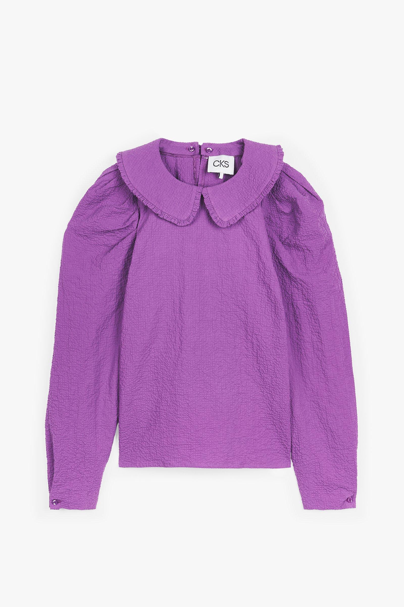 CKS Dames - AVERY - blouse korte mouwen - paars