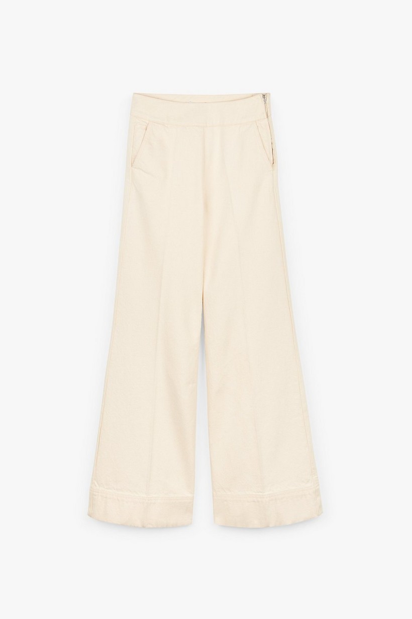 CKS Dames - TAIFOS - pantalon long - beige clair
