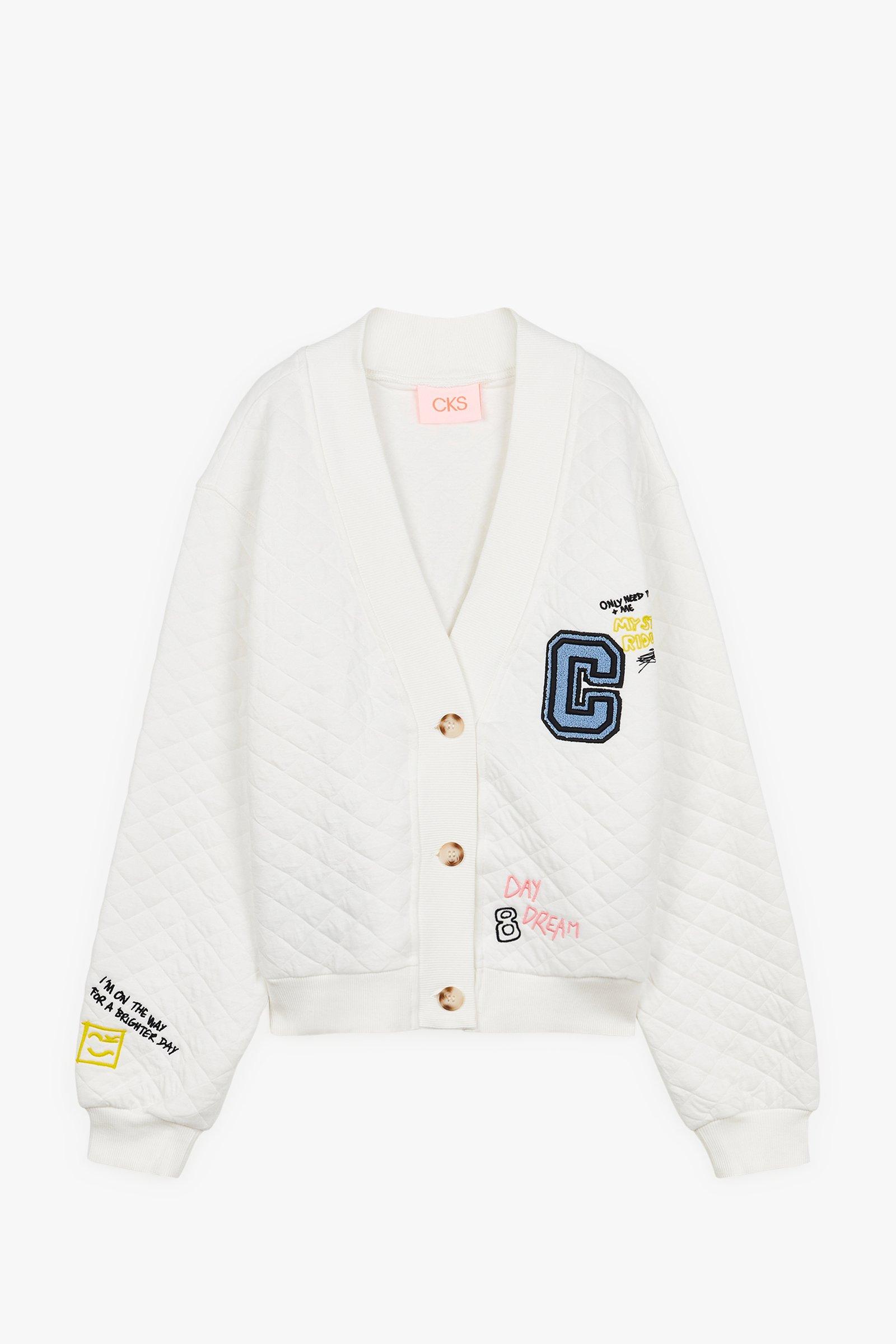 CKS Teens - DIPS - sweatvest - wit