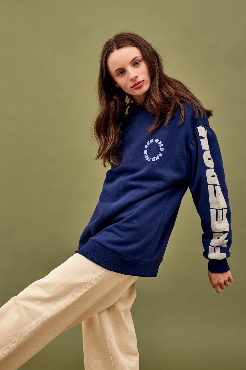CKS Teens - POPY - sweatshirt à capuche - bleu foncé