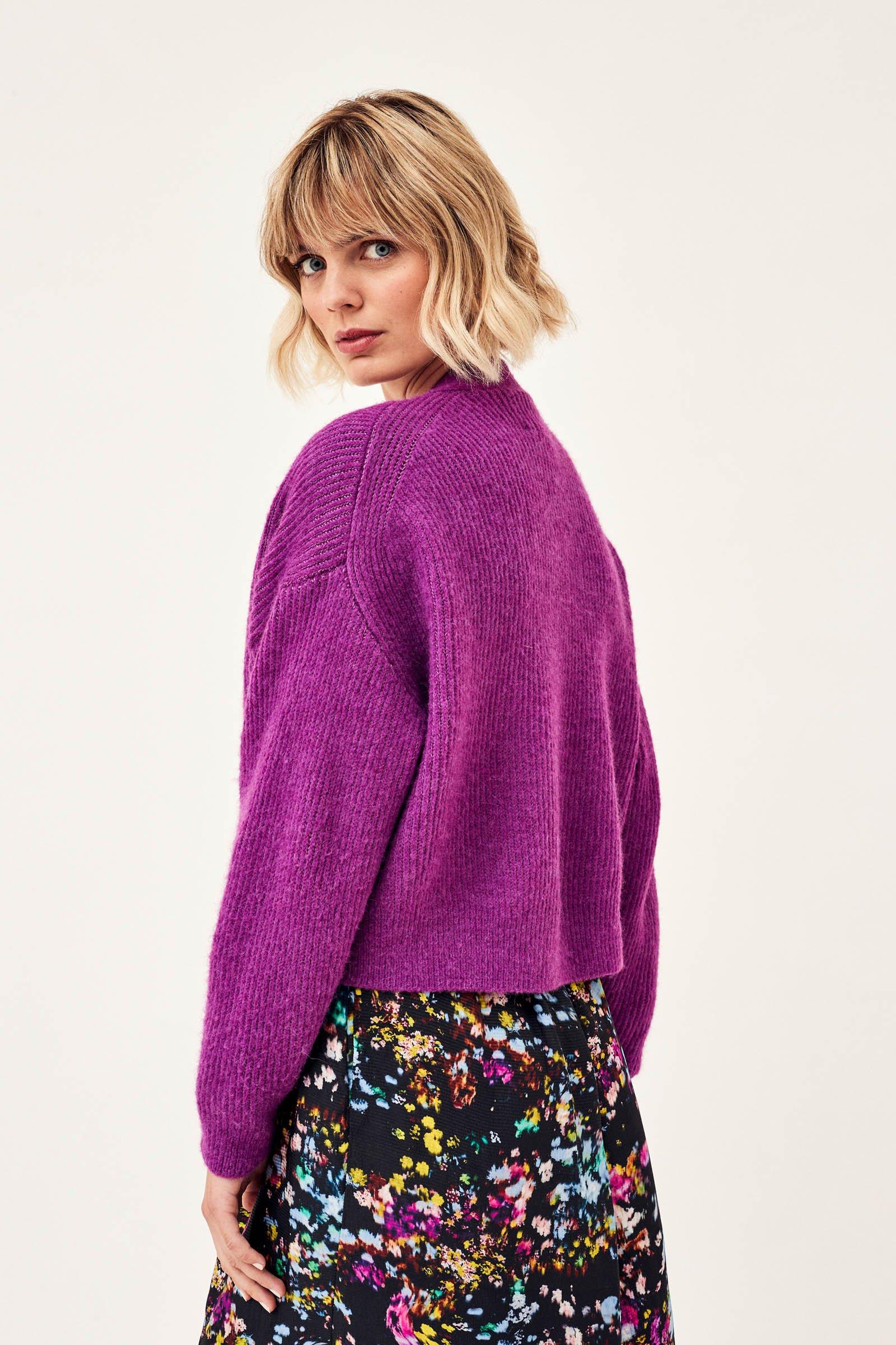 CKS Dames - PHILONG - Strickjacke - Violett