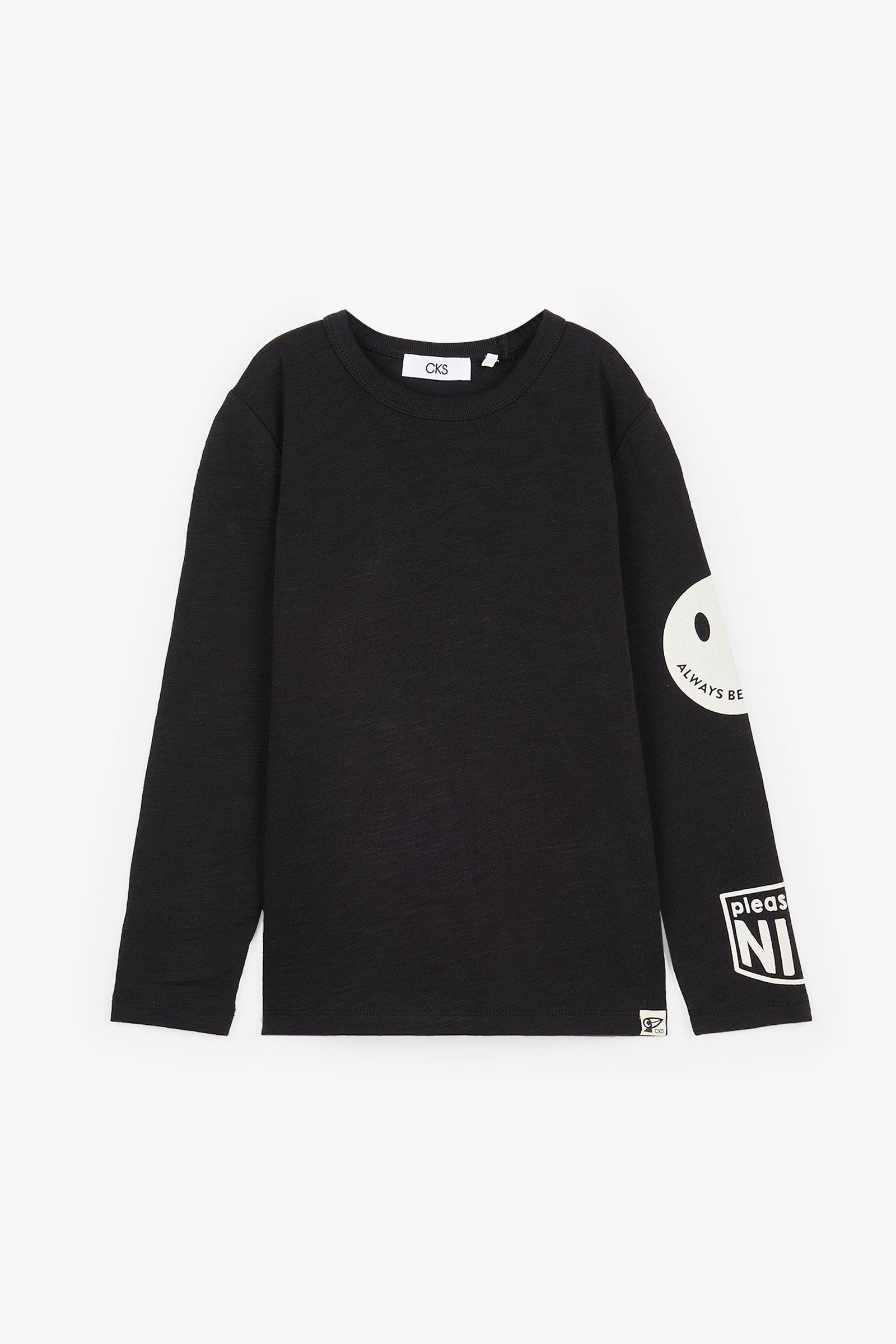 CKS Kids - FINCH - t-shirt lange mouwen - zwart