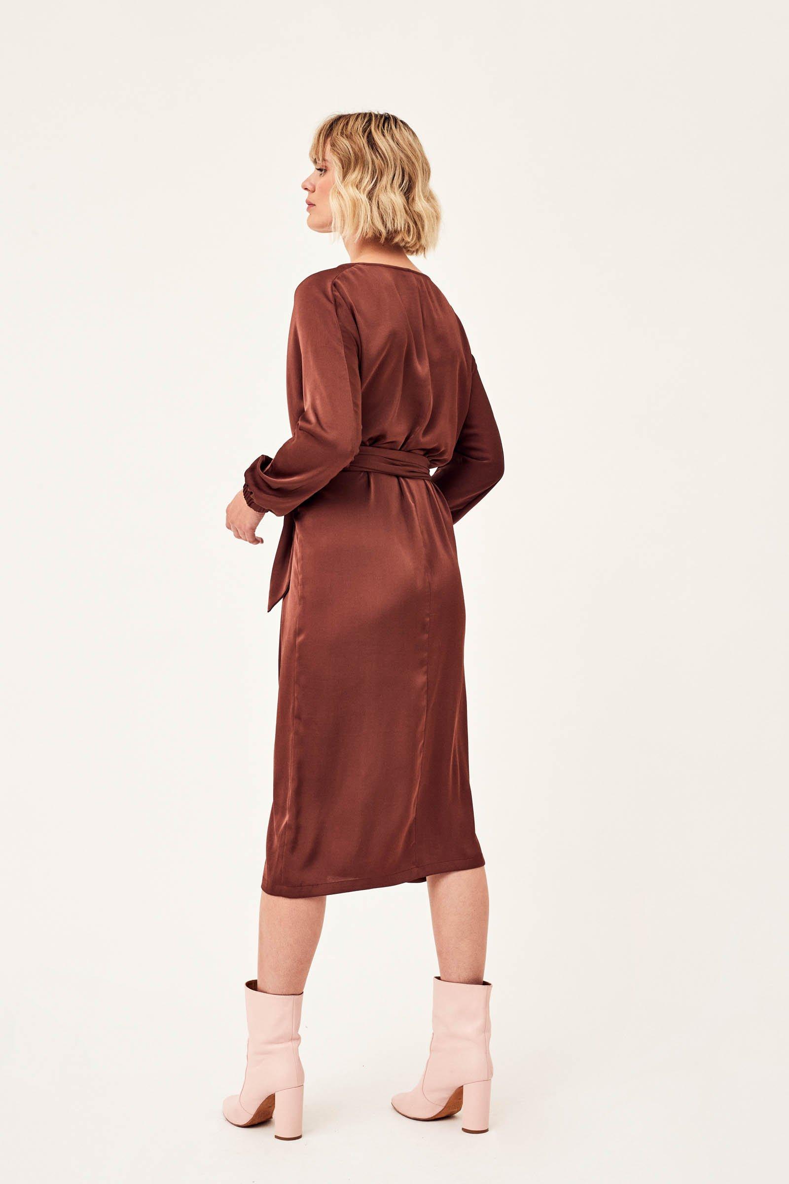 CKS Dames - DRAMALA - robe midi - brun