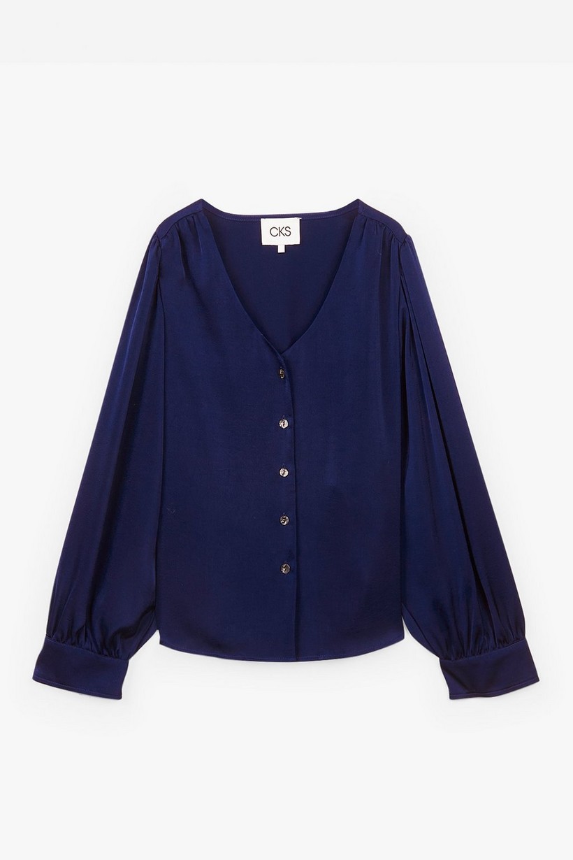 CKS Dames - MICKAS - blouse short sleeves - dark blue