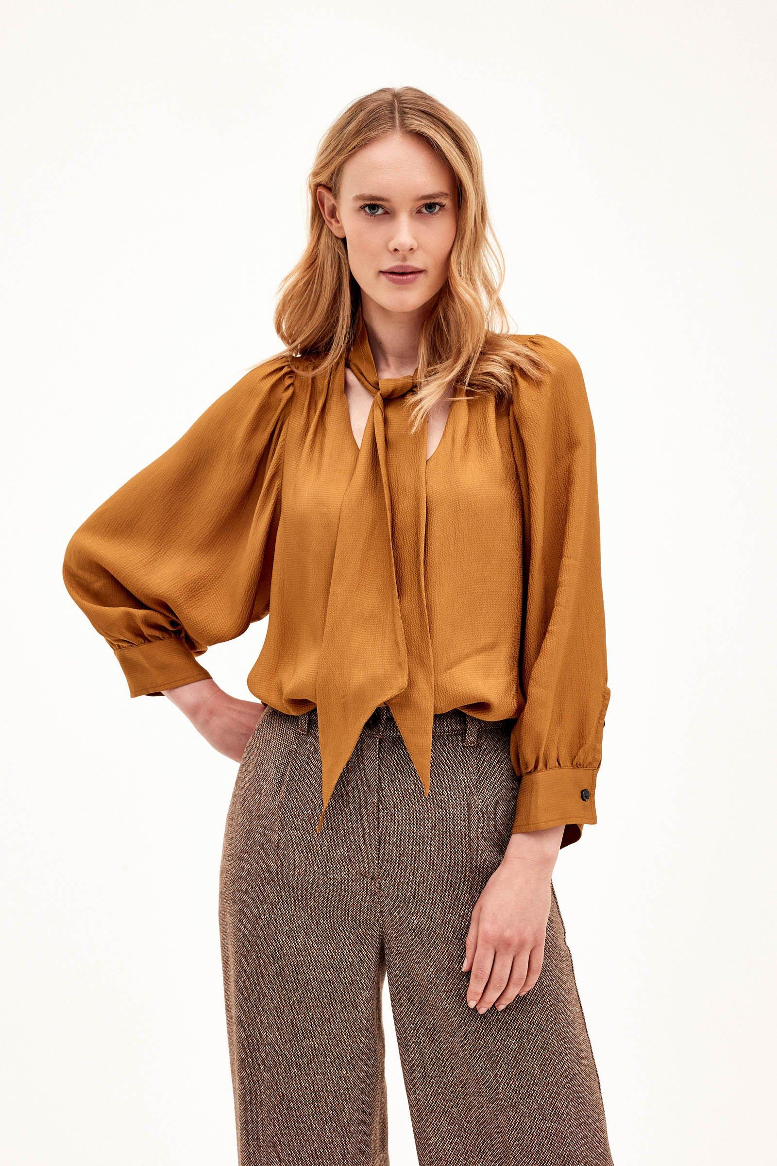 CKS Dames - MICKASSA - blouse short sleeves - dark yellow