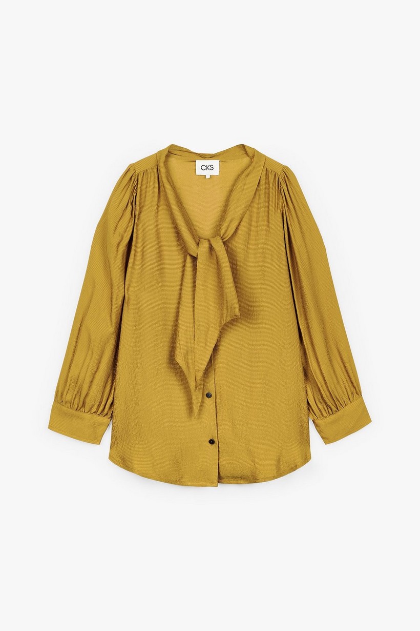 CKS Dames - MICKASSA - blouse short sleeves - dark yellow