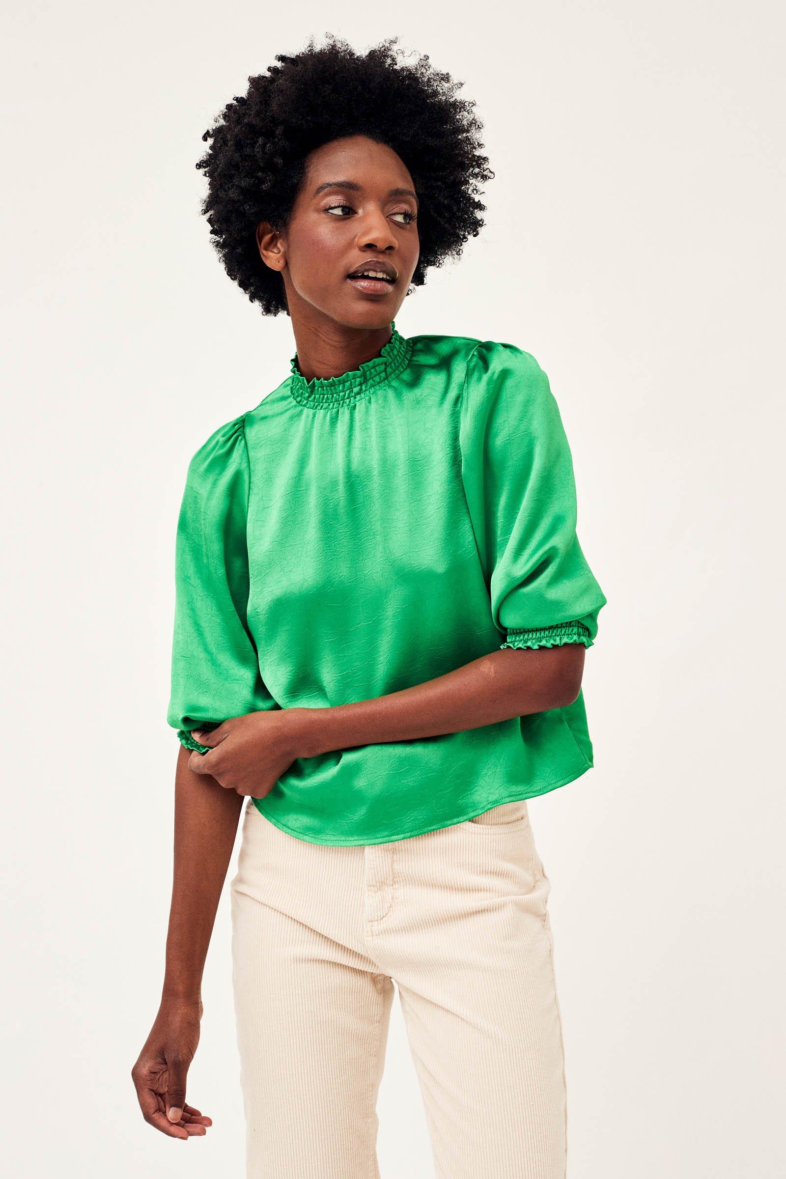 CKS Dames - RIANDA - blouse short sleeves - bright green