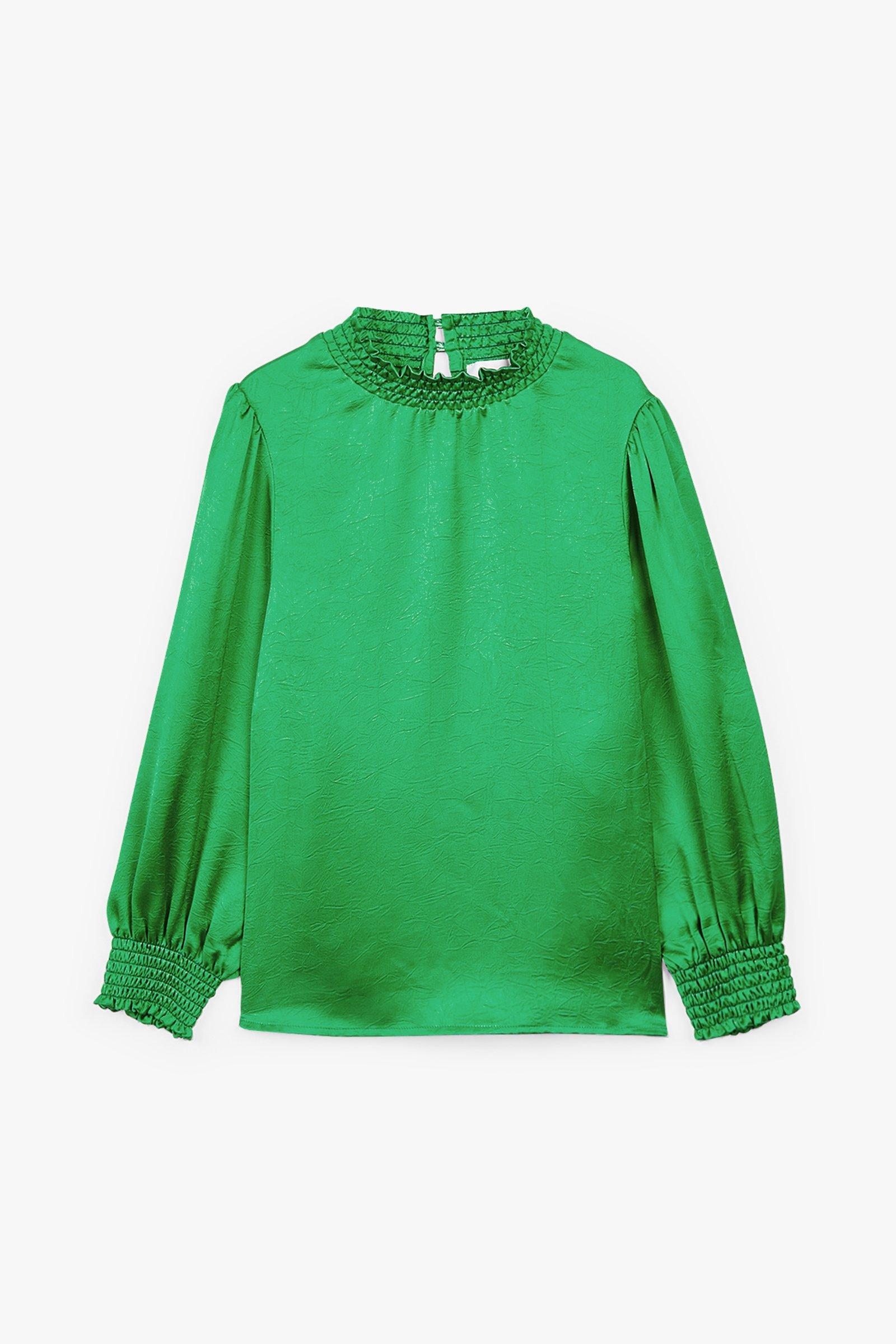 CKS Dames - RIANDA - blouse korte mouwen - intens groen
