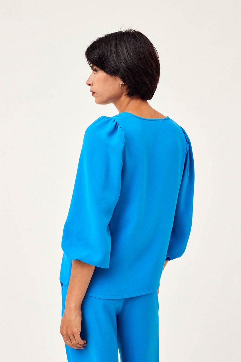 CKS Dames - RIKO - blouse lange mouwen - blauw