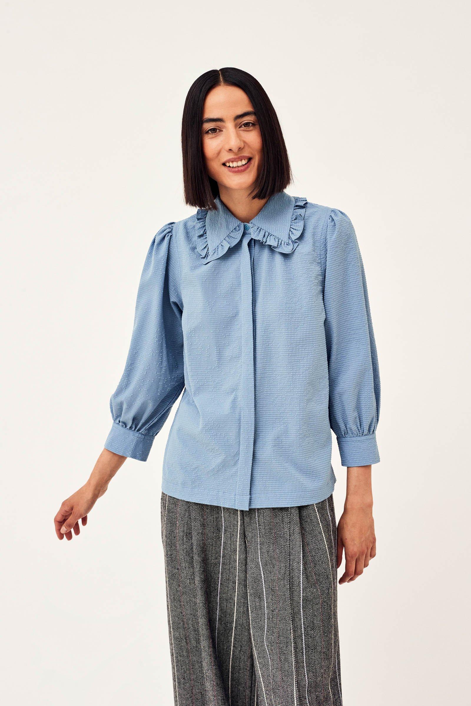 CKS Dames - ROSALINA - blouse short sleeves - blue