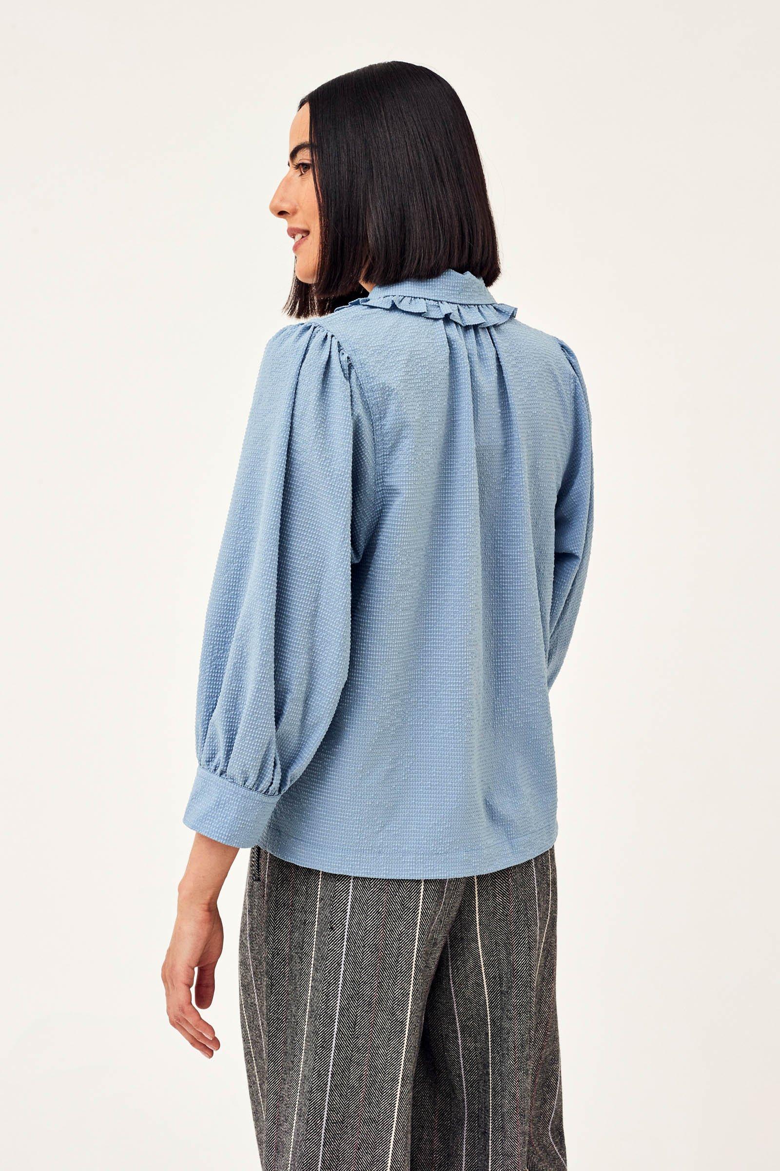 CKS Dames - ROSALINA - blouse korte mouwen - blauw