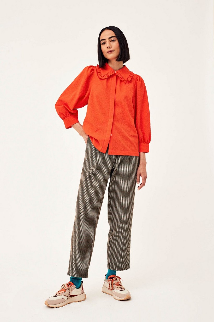 CKS Dames - ROSALINA - blouse short sleeves - bright orange