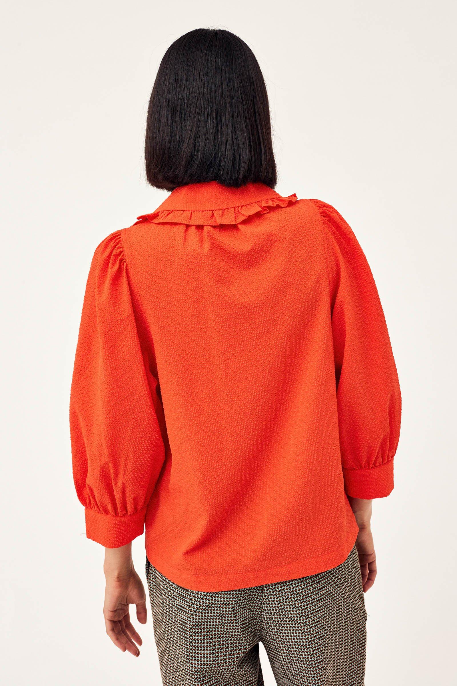 CKS Dames - ROSALINA - blouse lange mouwen - intens oranje