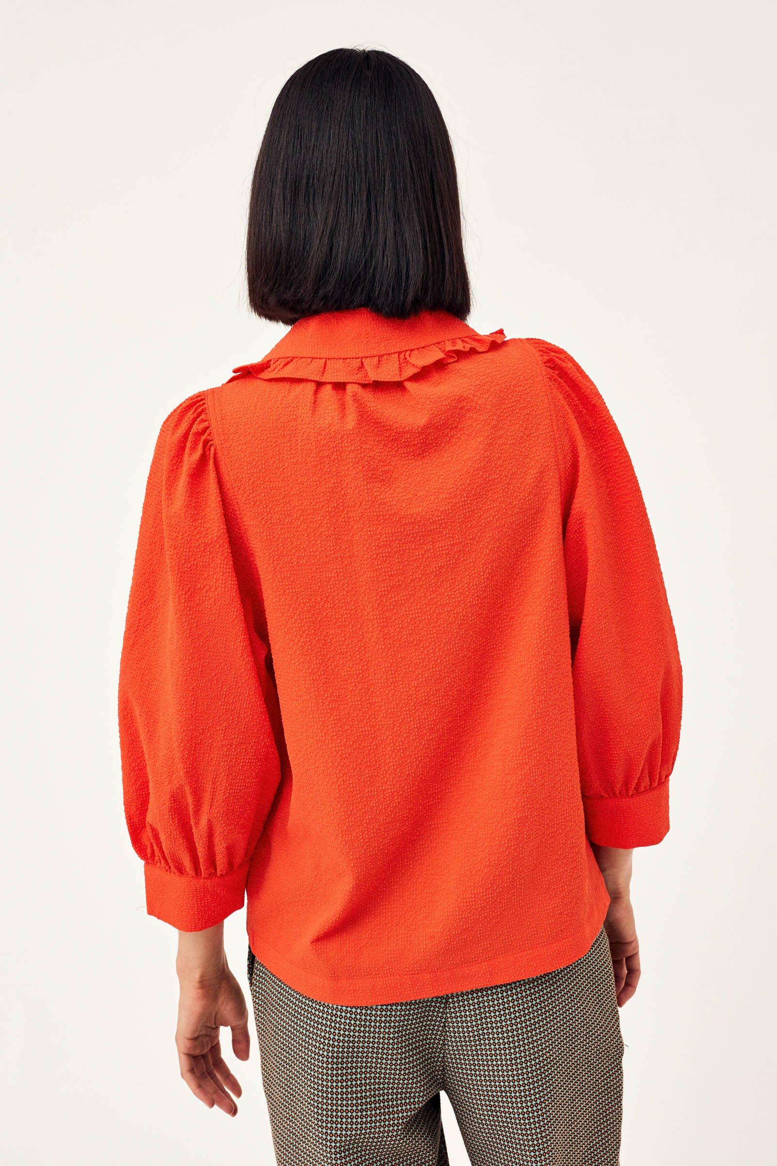 CKS Dames - ROSALINA - blouse short sleeves - bright orange
