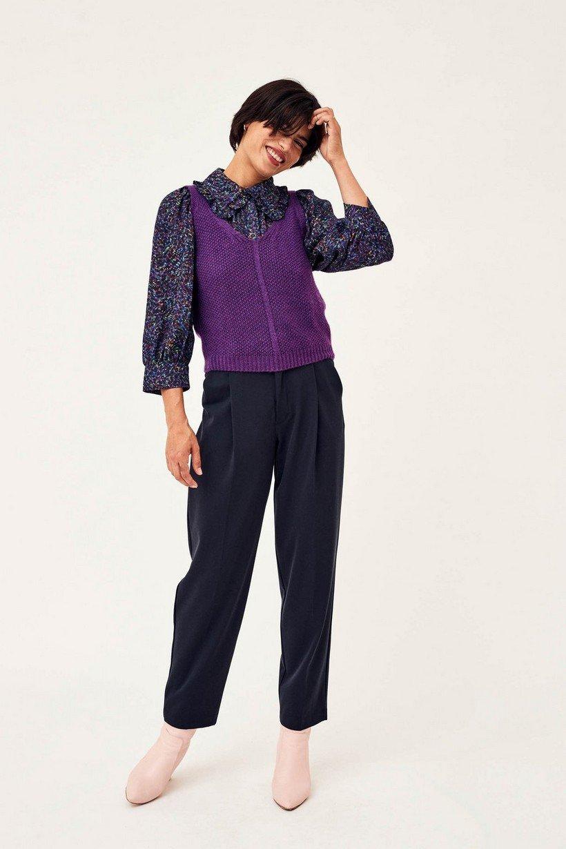 CKS Dames - ROSALINA - blouse short sleeves - dark blue