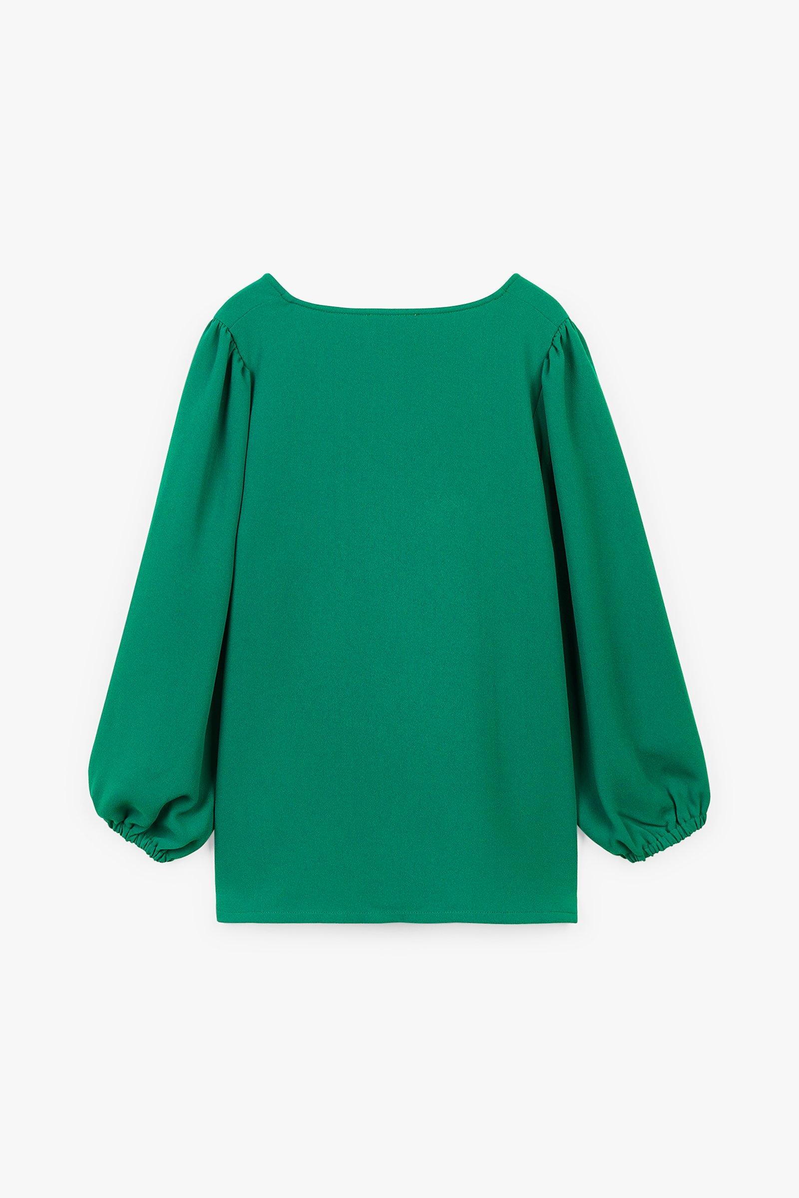CKS Dames - RIKO - blouse korte mouwen - khaki