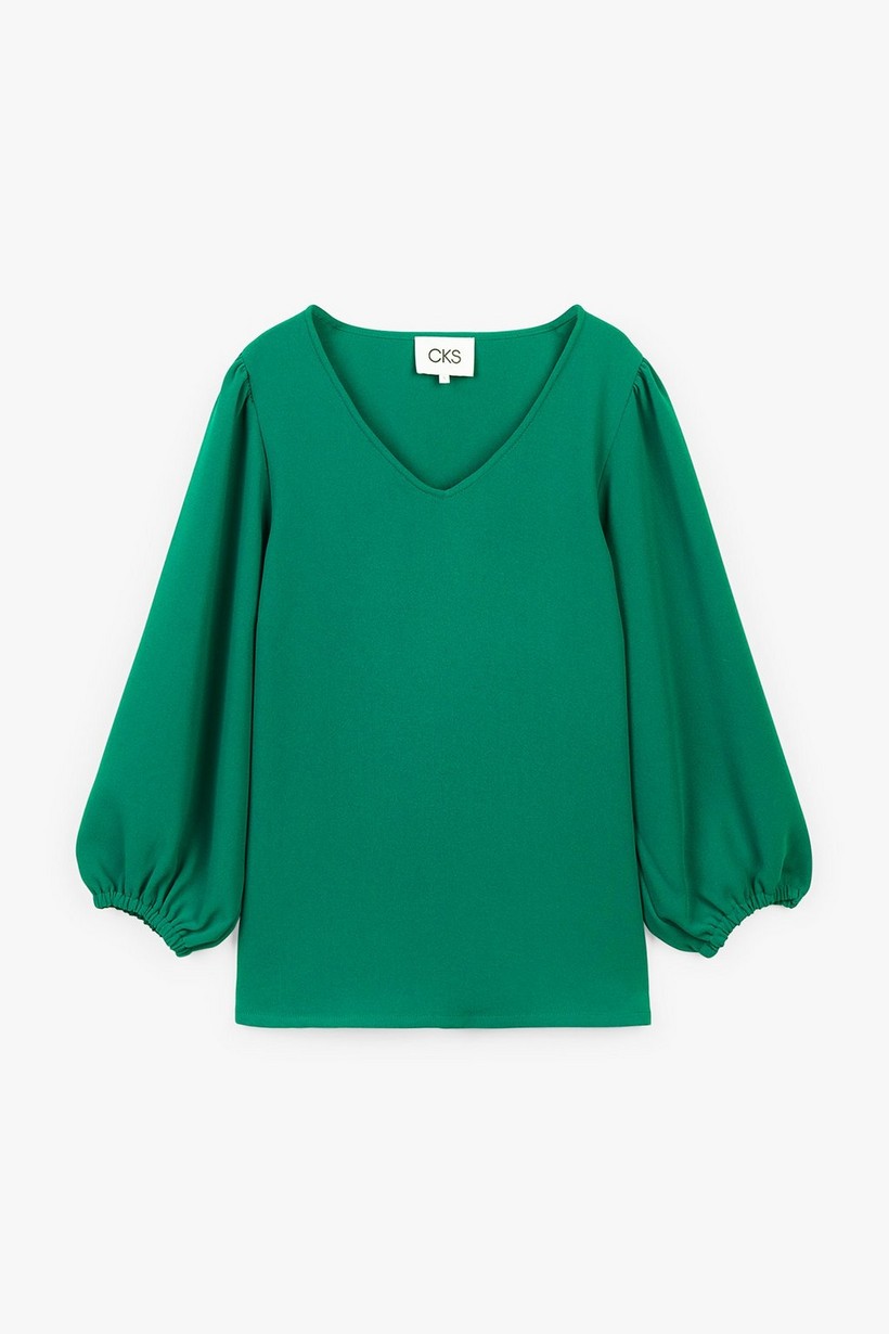 CKS Dames - RIKO - blouse short sleeves - dark green