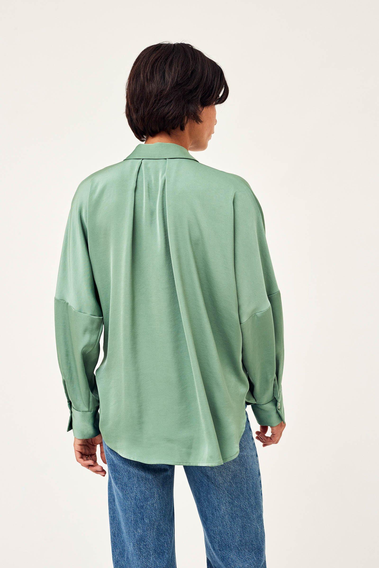 CKS Dames - WAZNA - blouse korte mouwen - khaki