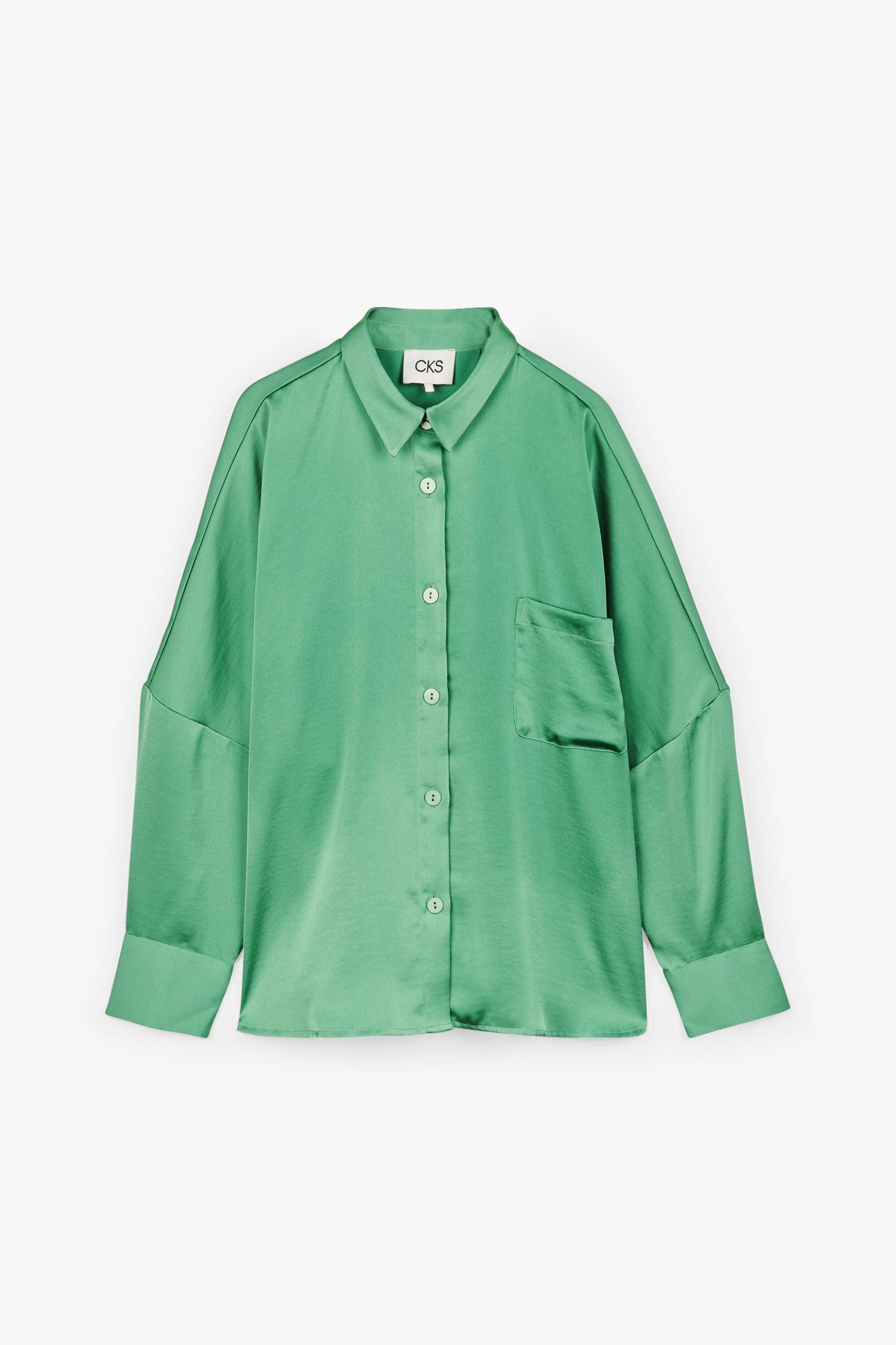 CKS Dames - WAZNA - blouse korte mouwen - khaki