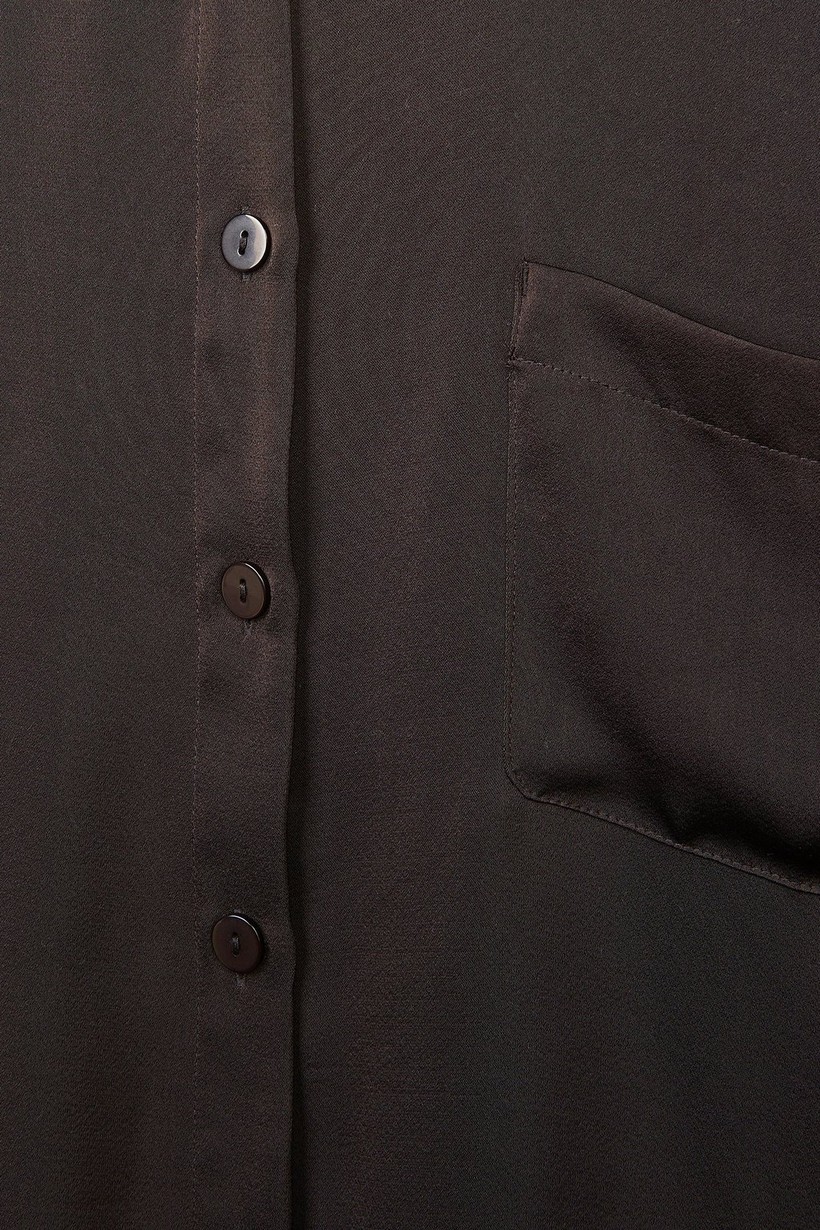 CKS Dames - WAZNA - blouse short sleeves - dark brown
