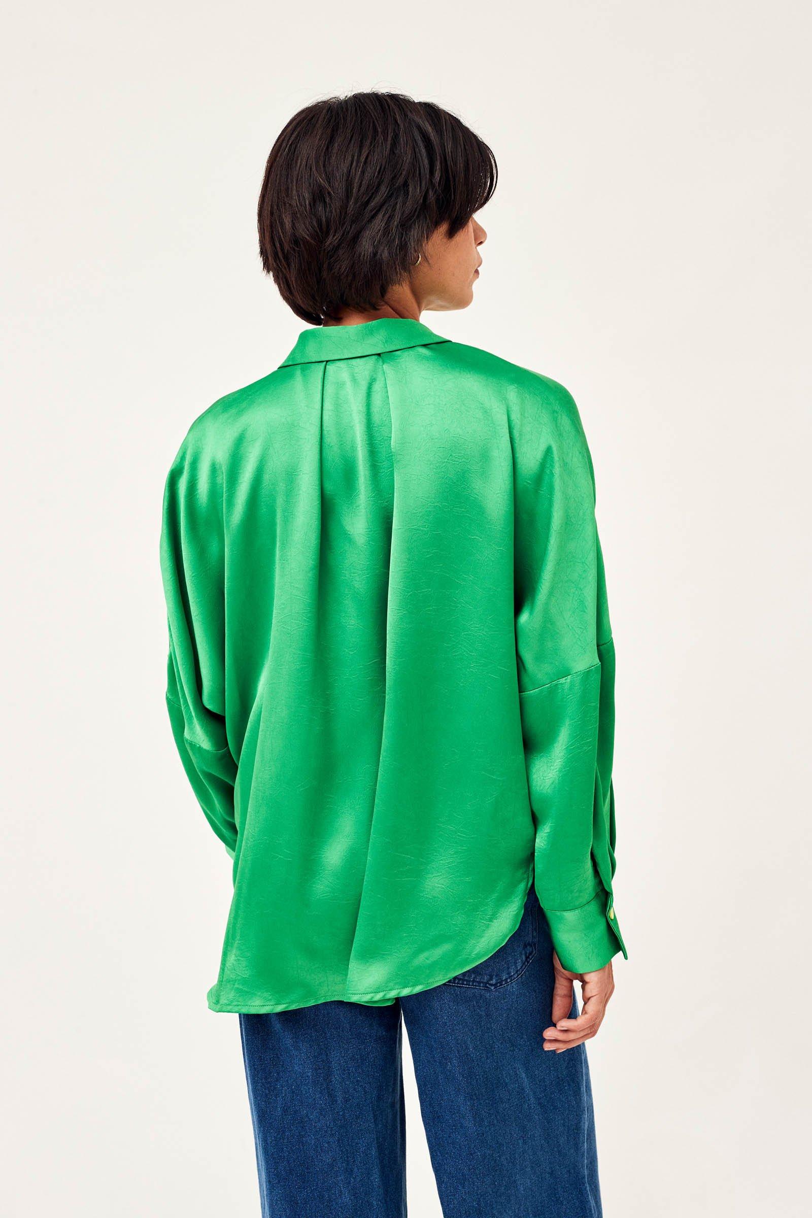 CKS Dames - WAZNA - blouse korte mouwen - felgroen