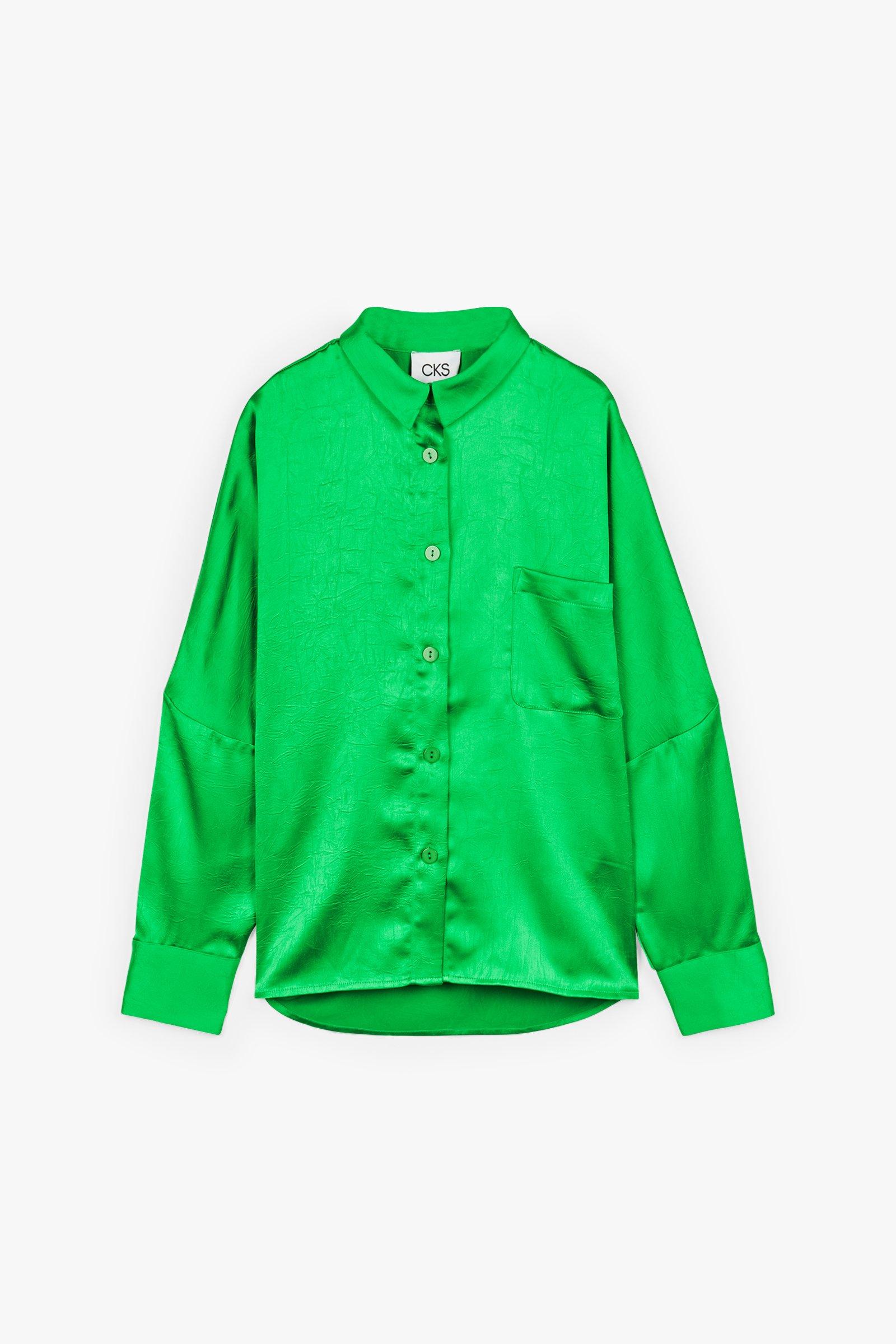 CKS Dames - WAZNA - blouse korte mouwen - intens groen