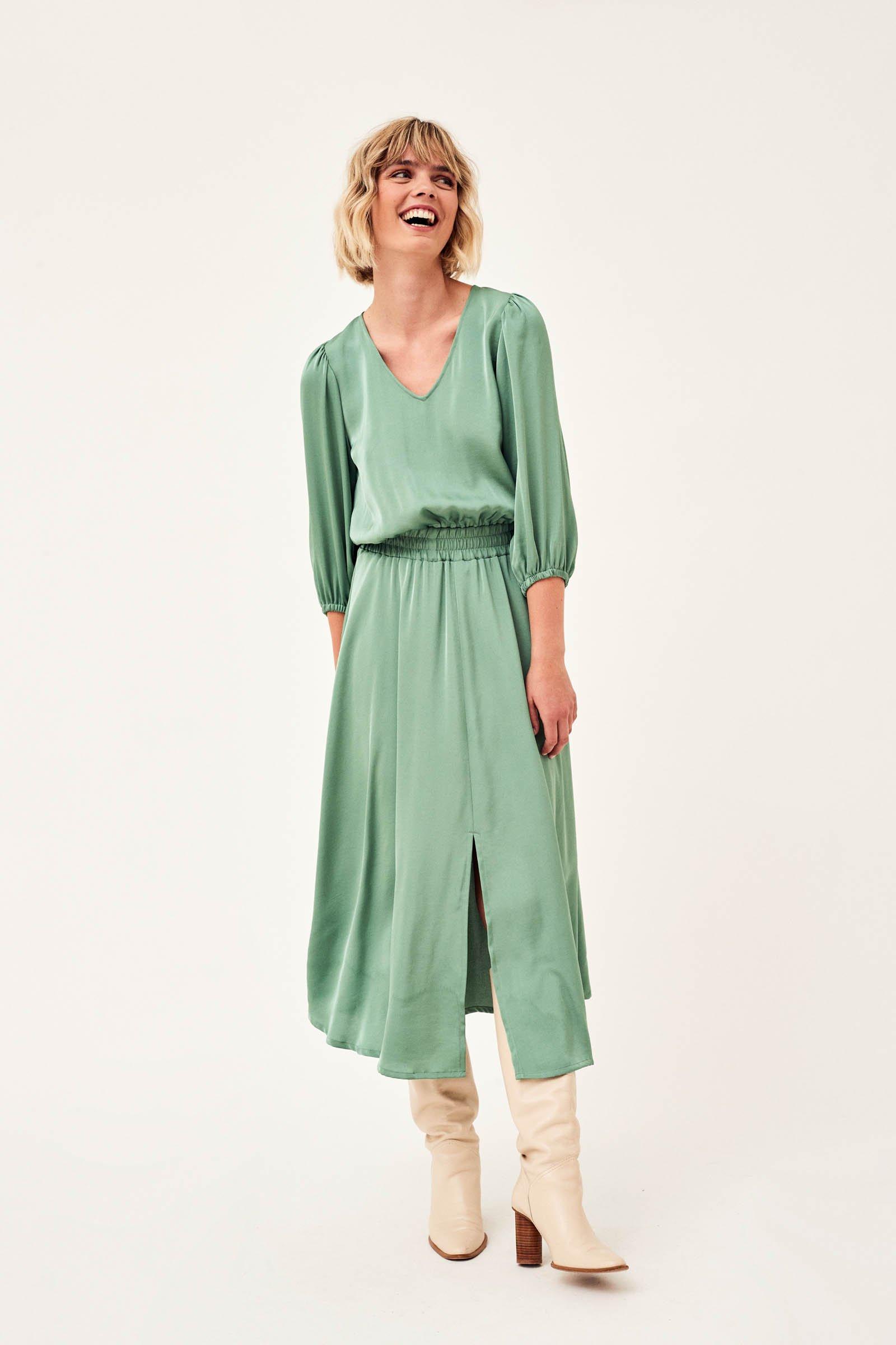 CKS Dames - WIMBLEDON - lange jurk - khaki
