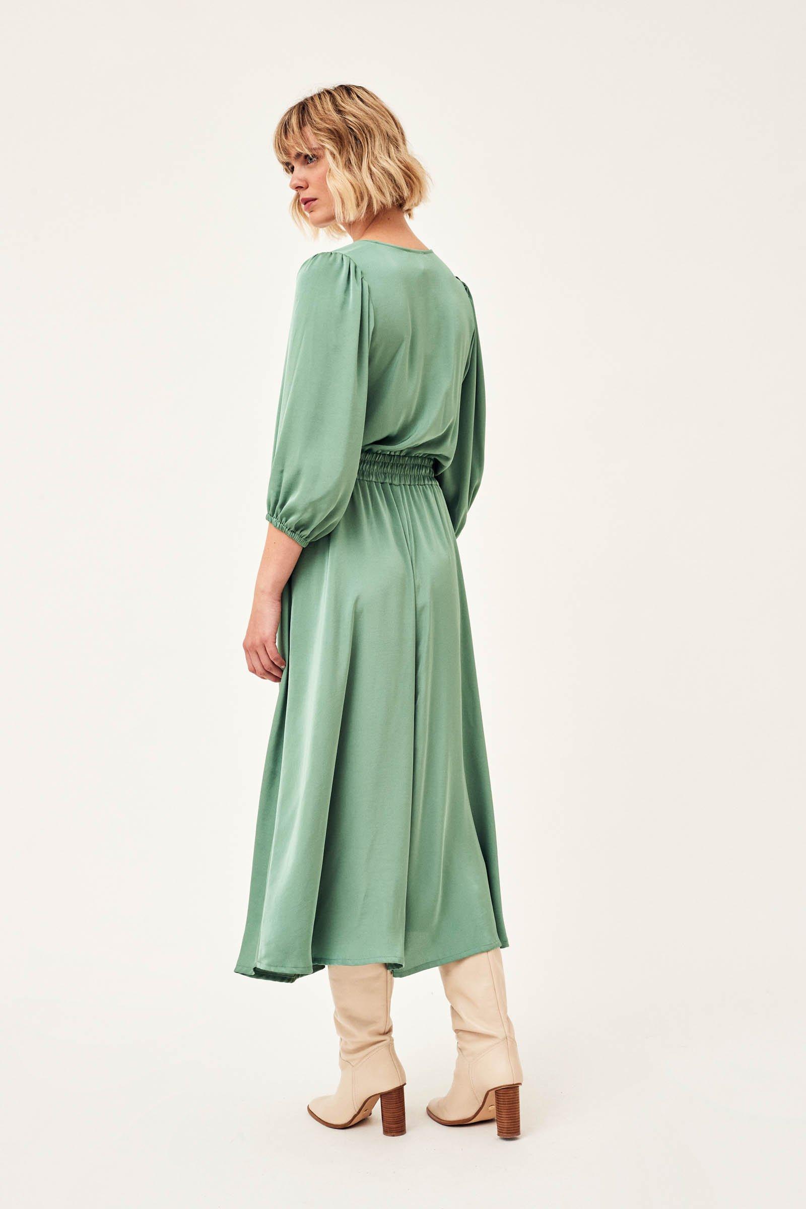CKS Dames - WIMBLEDON - lange jurk - khaki