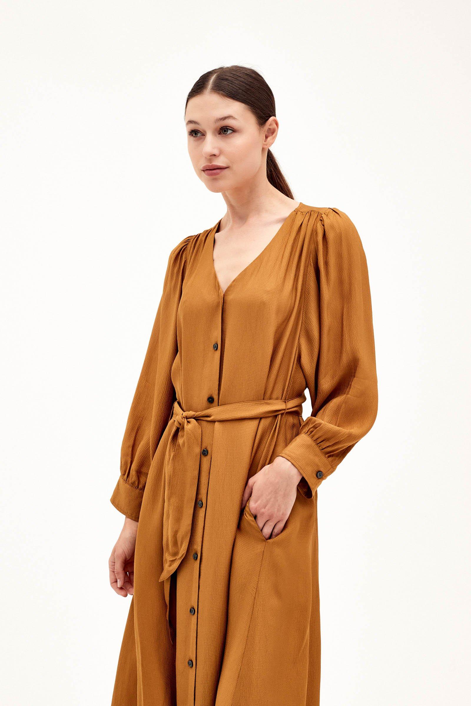 CKS Dames - MICKOS - robe midi - jaune foncé