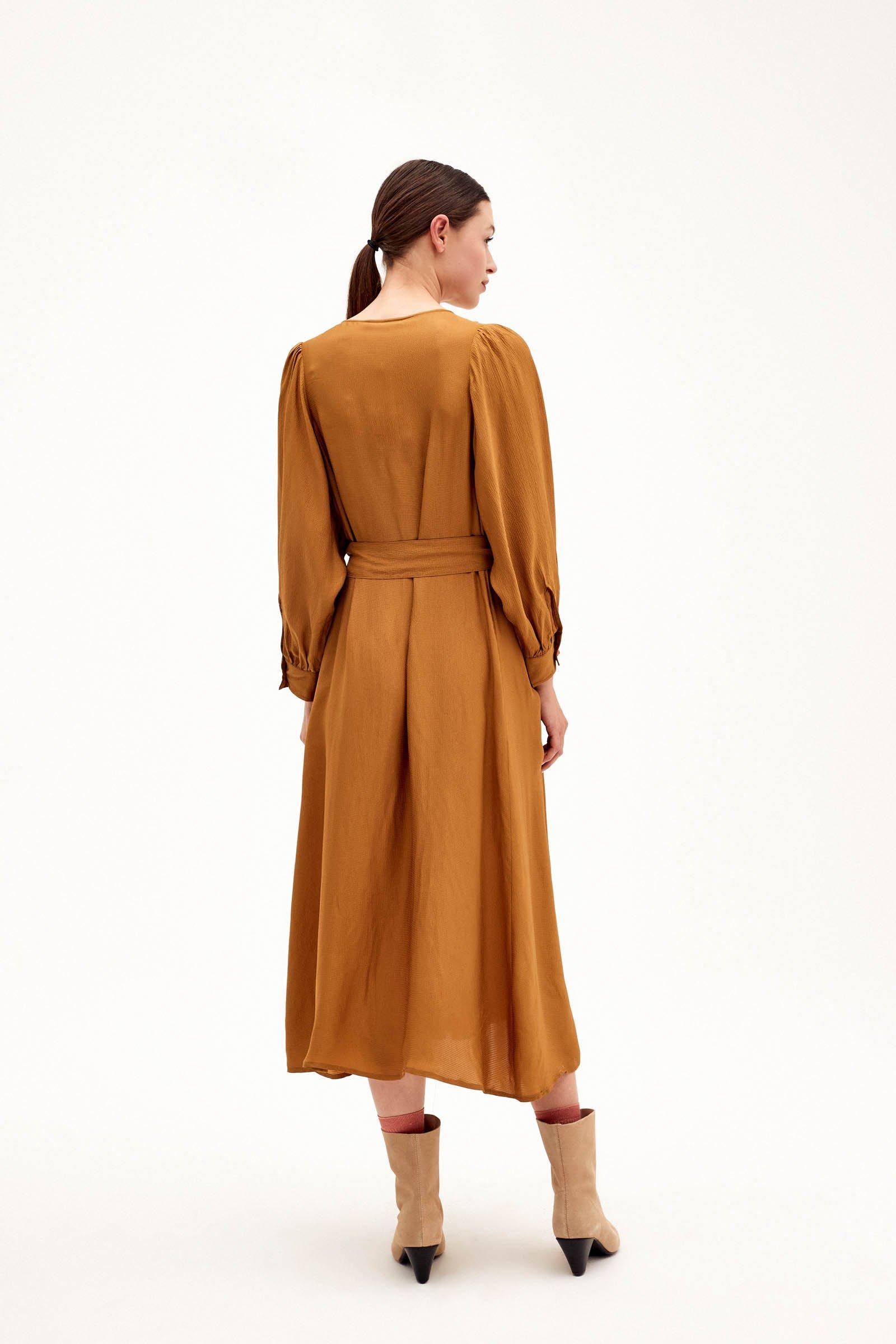 CKS Dames - MICKOS - robe midi - jaune foncé