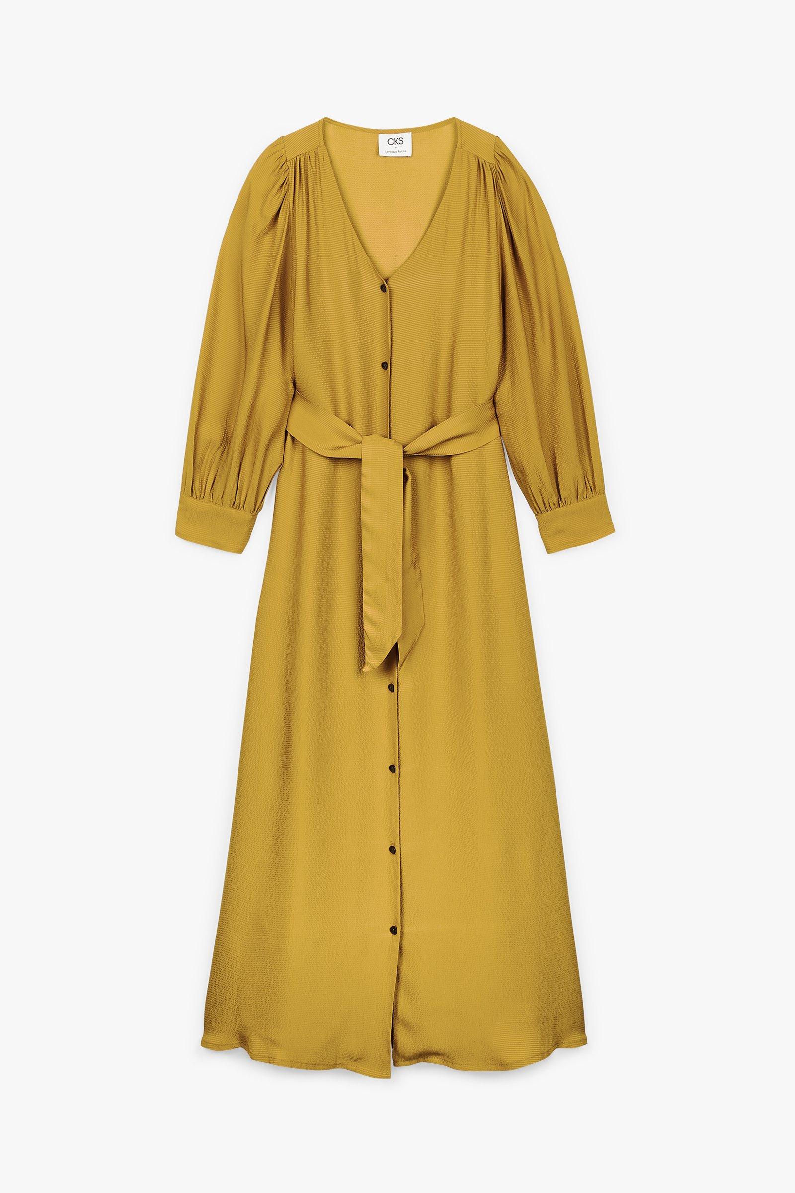 CKS Dames - MICKOS - midi dress - dark yellow