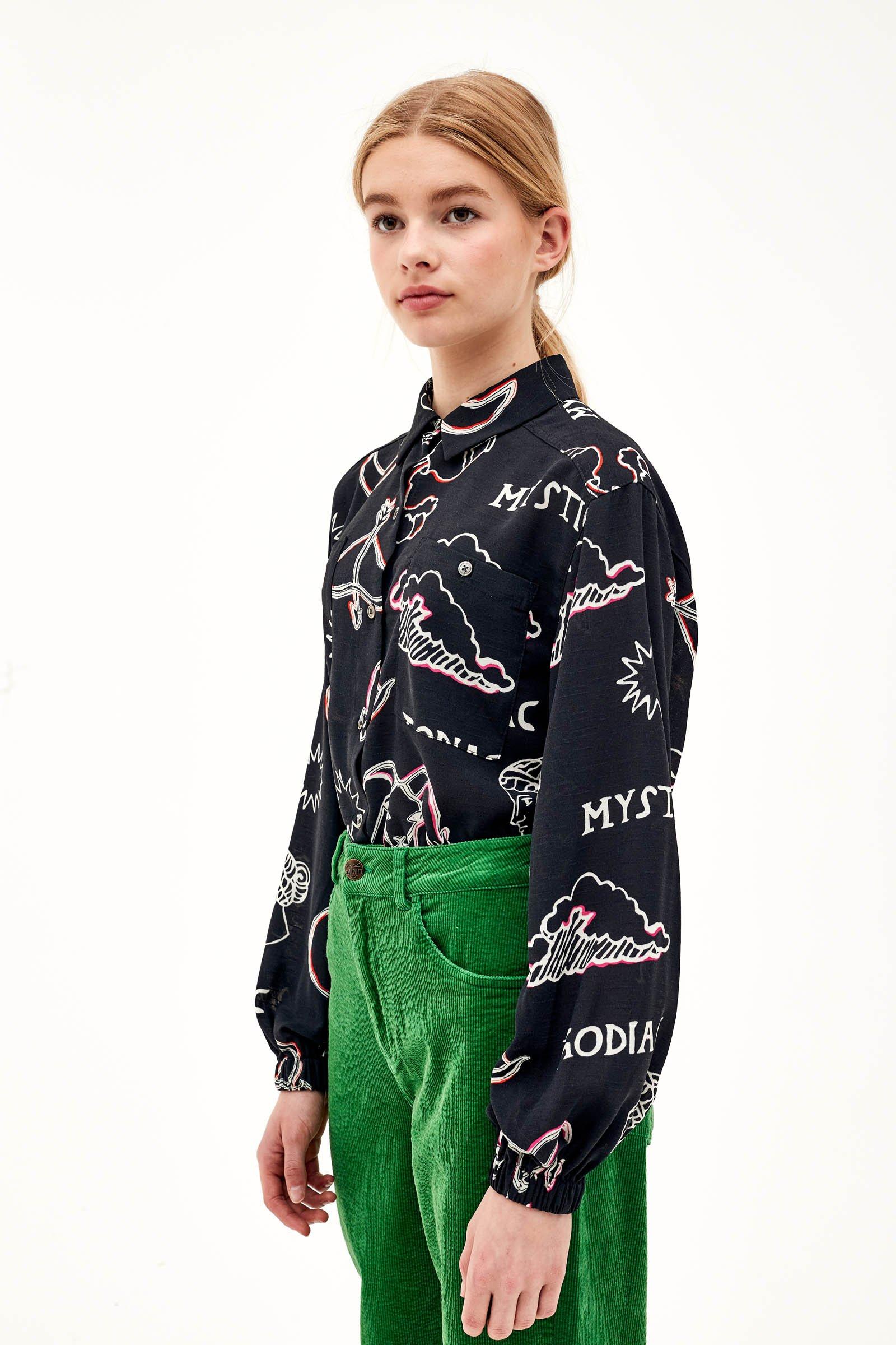 CKS Teens - DARLING - blouse korte mouwen - zwart