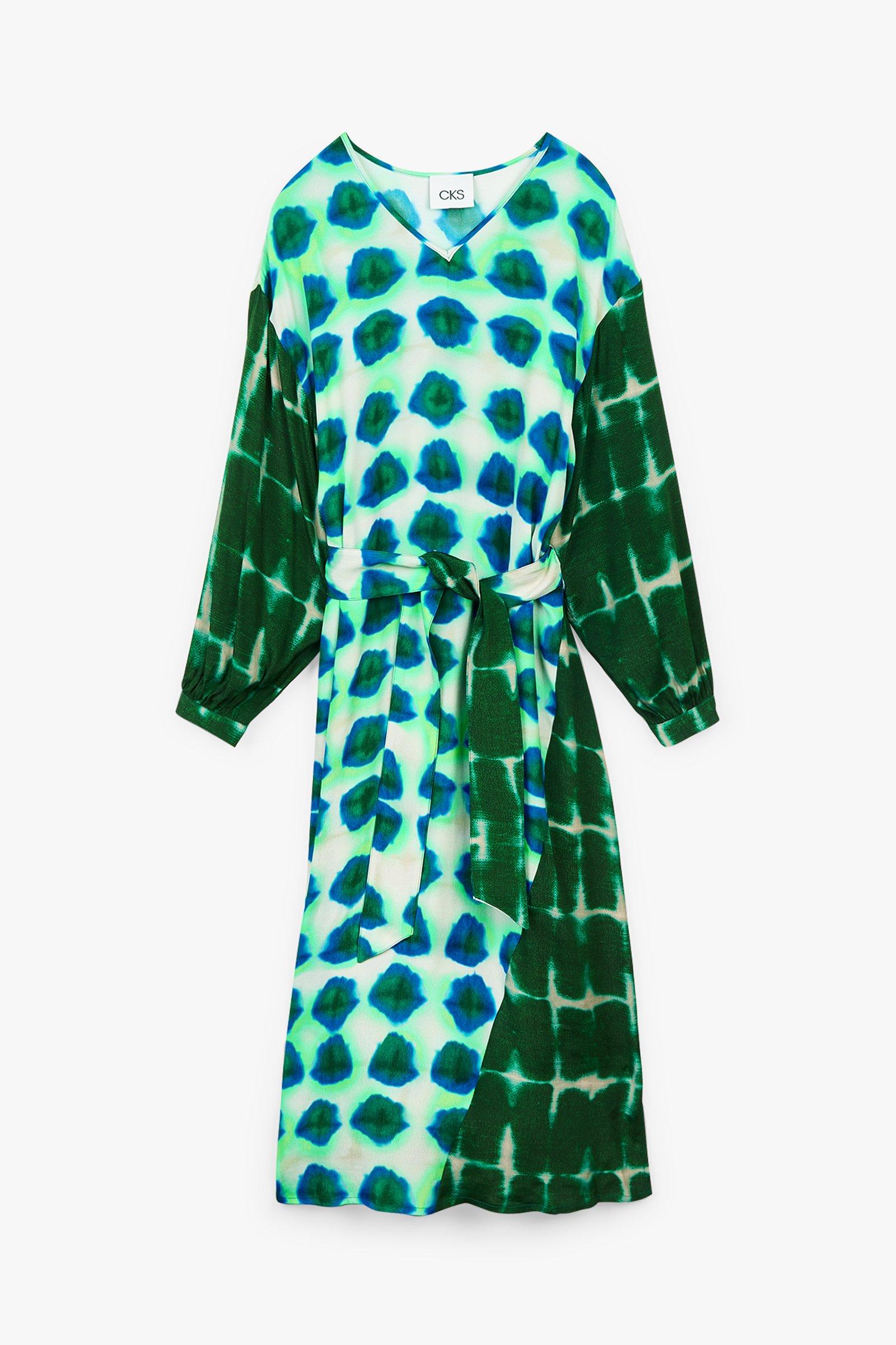 CKS Dames - MALIASSA - Langes Kleid - Dunkelgrün