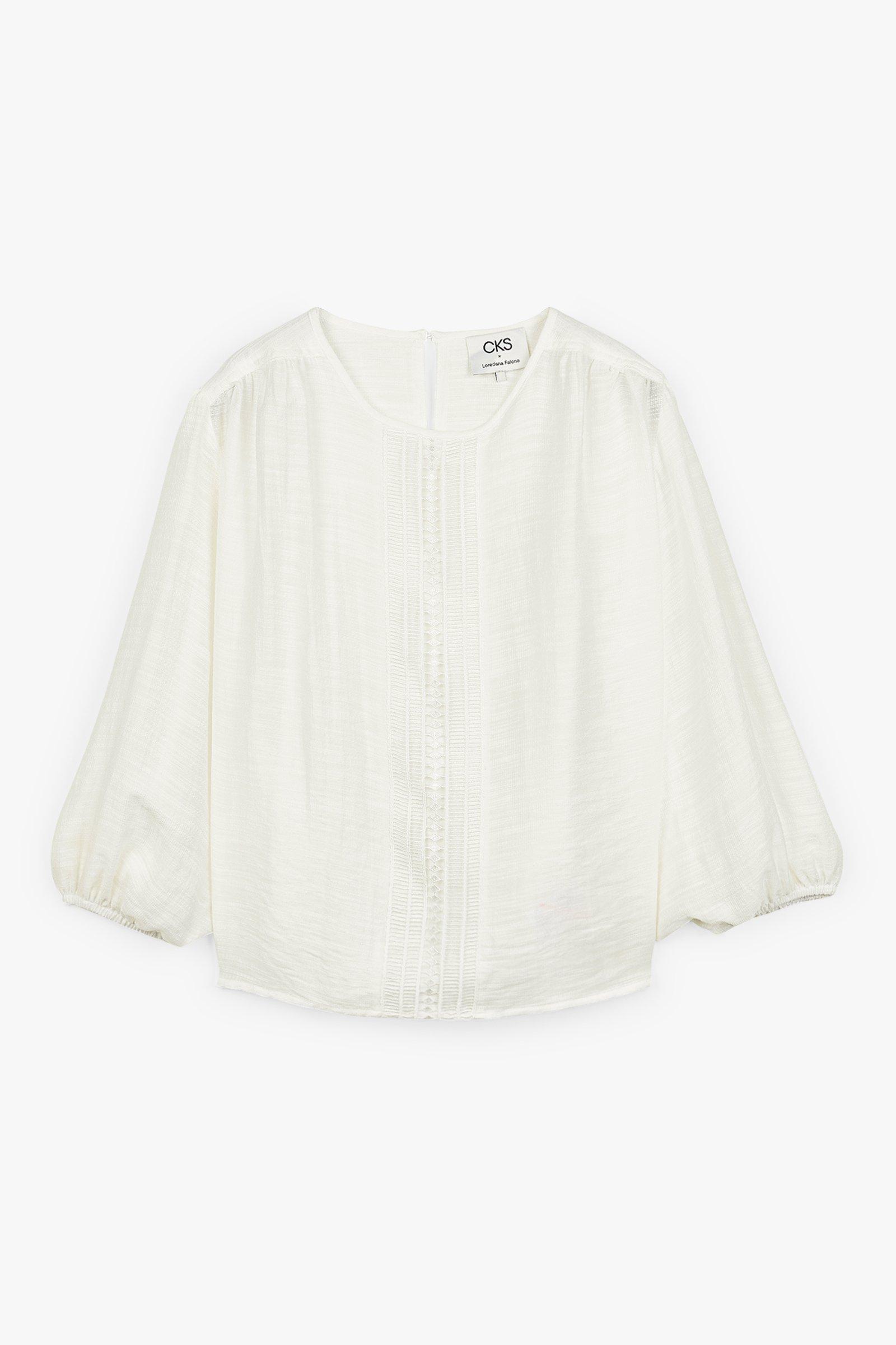 CKS Dames - AMY - blouse korte mouwen - wit