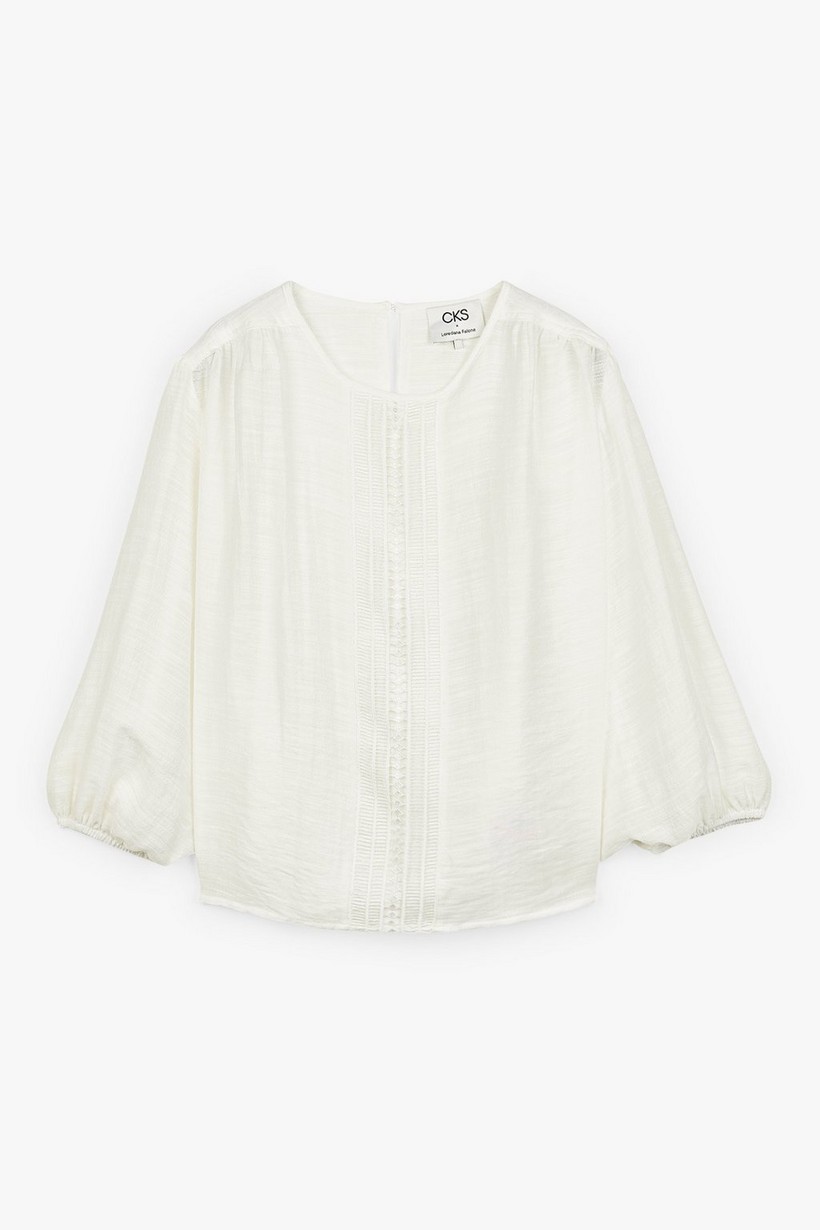 CKS Dames - AMY - blouse lange mouwen - wit