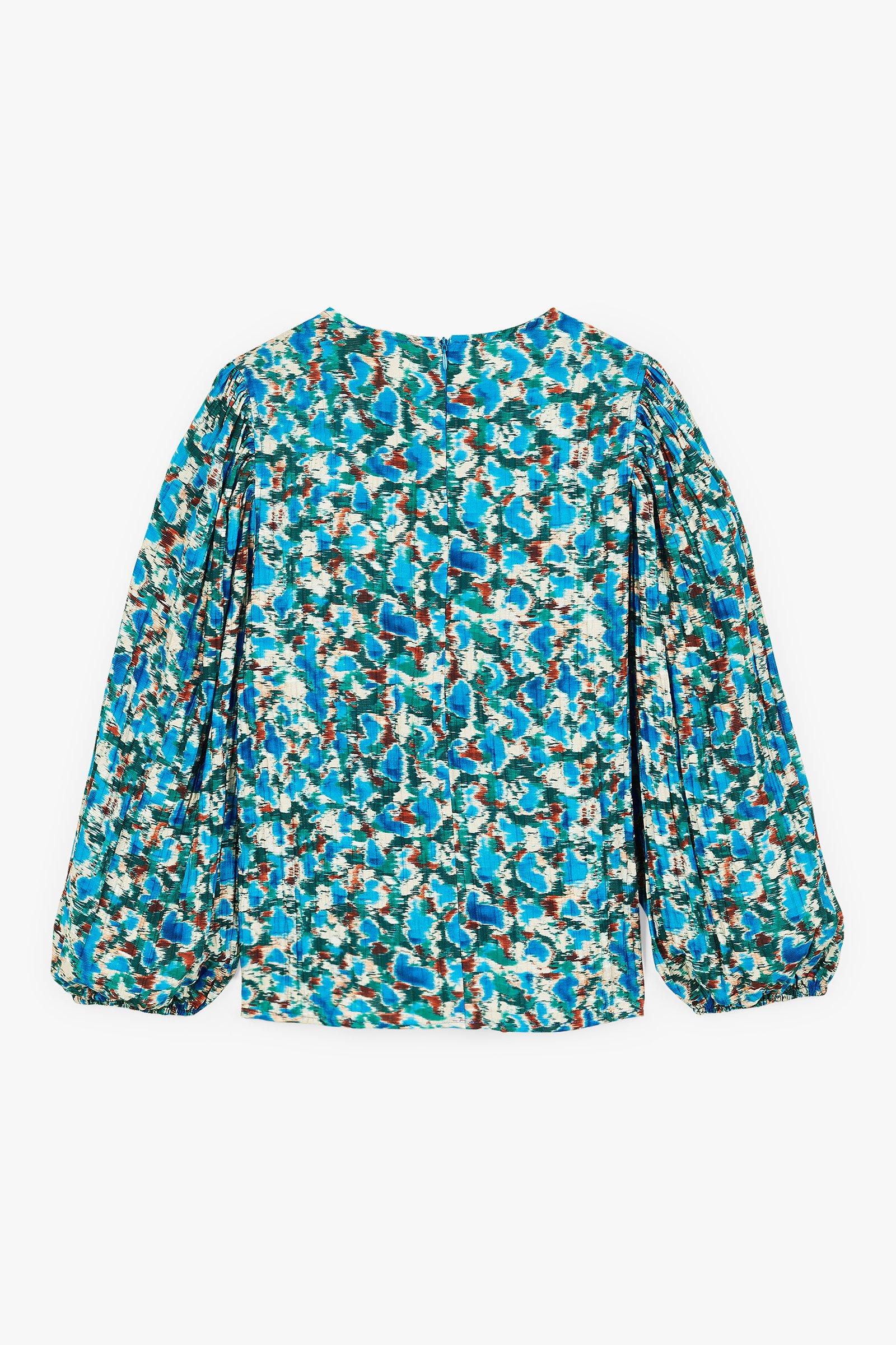 CKS Dames - WULAN - Bluse Kurze Ärmel - Blau