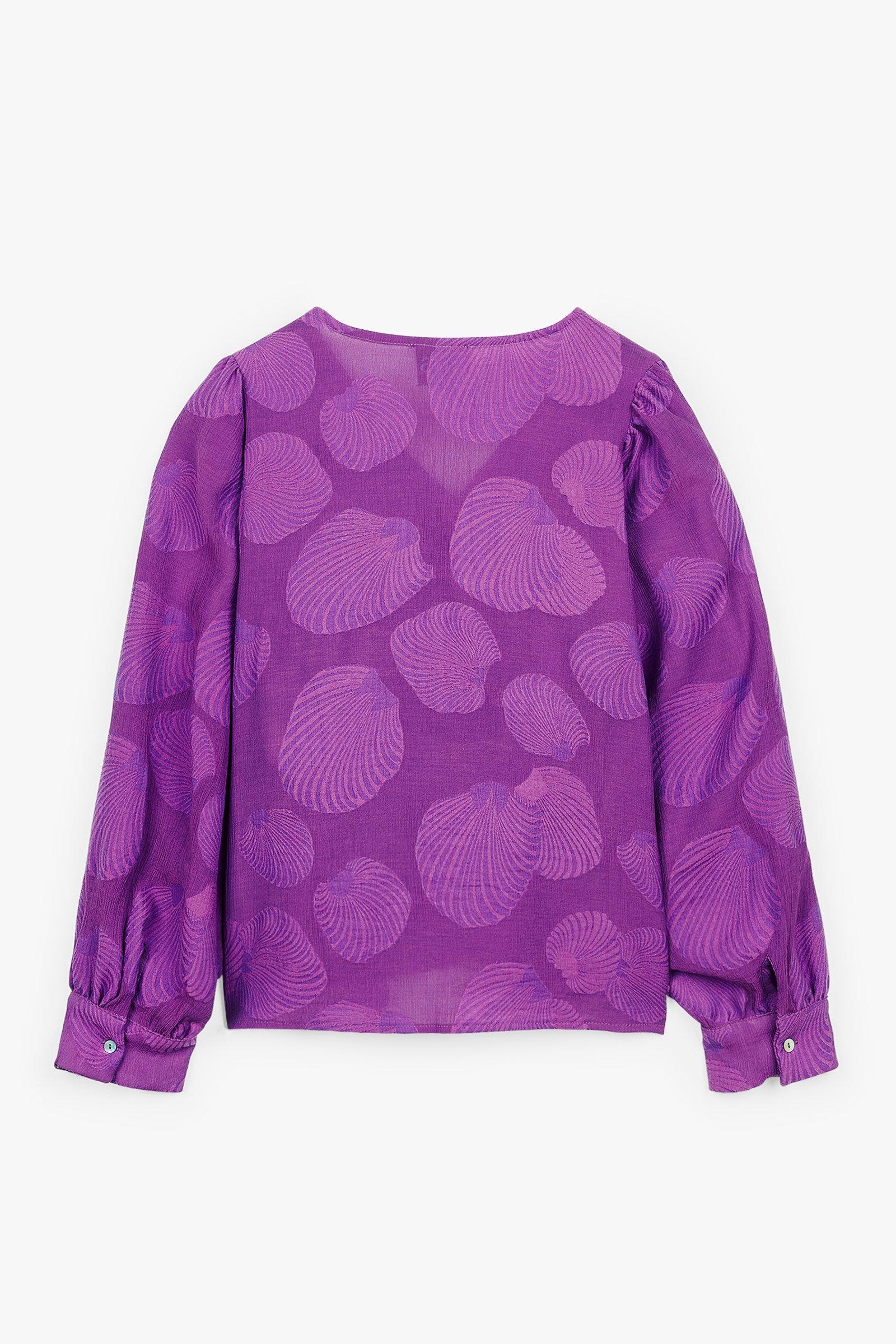 CKS Dames - MICKAS - blouse korte mouwen - paars