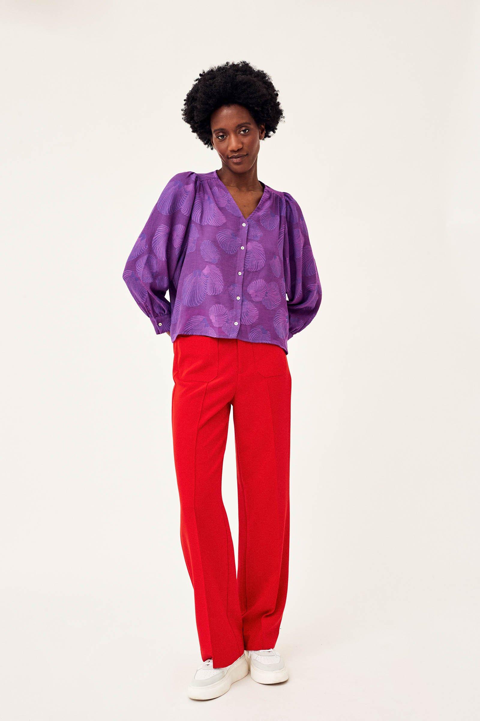CKS Dames - MICKAS - Bluse Kurze Ärmel - Violett