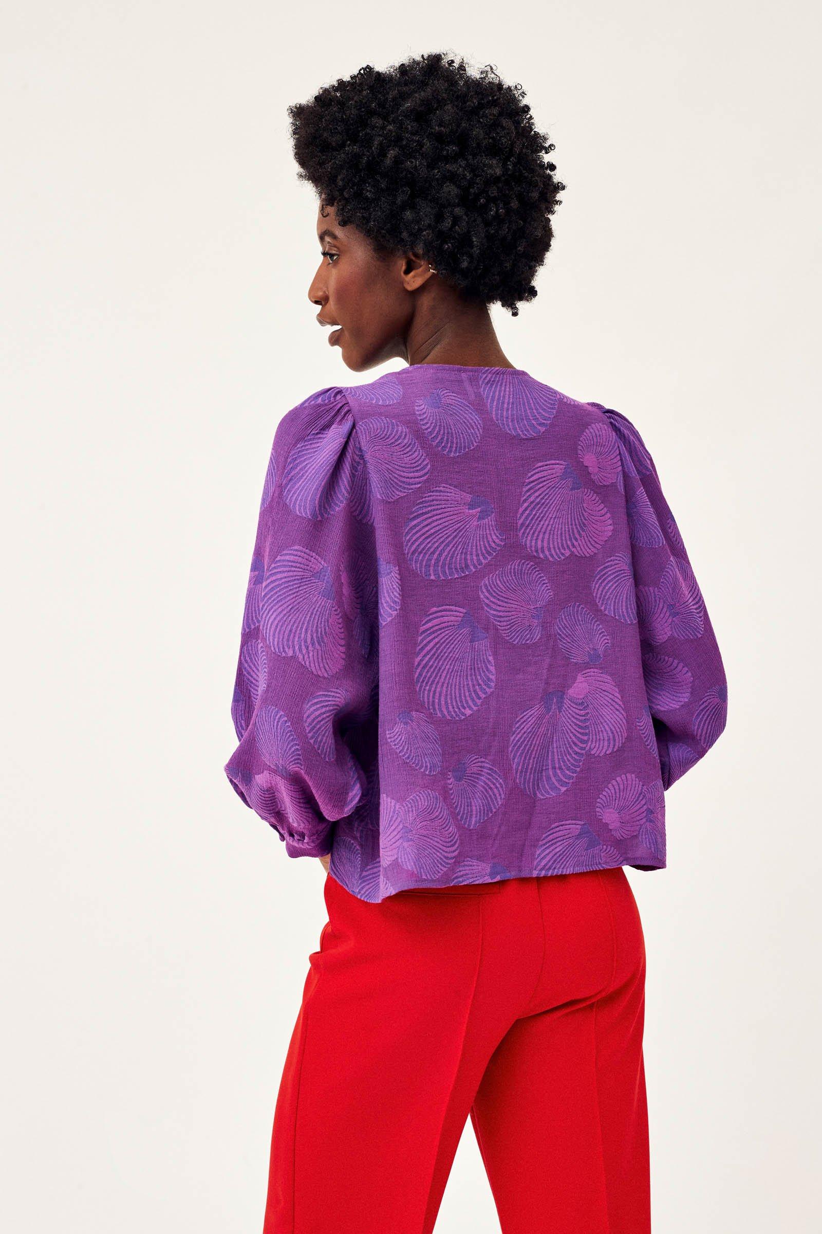 CKS Dames - MICKAS - blouse korte mouwen - paars