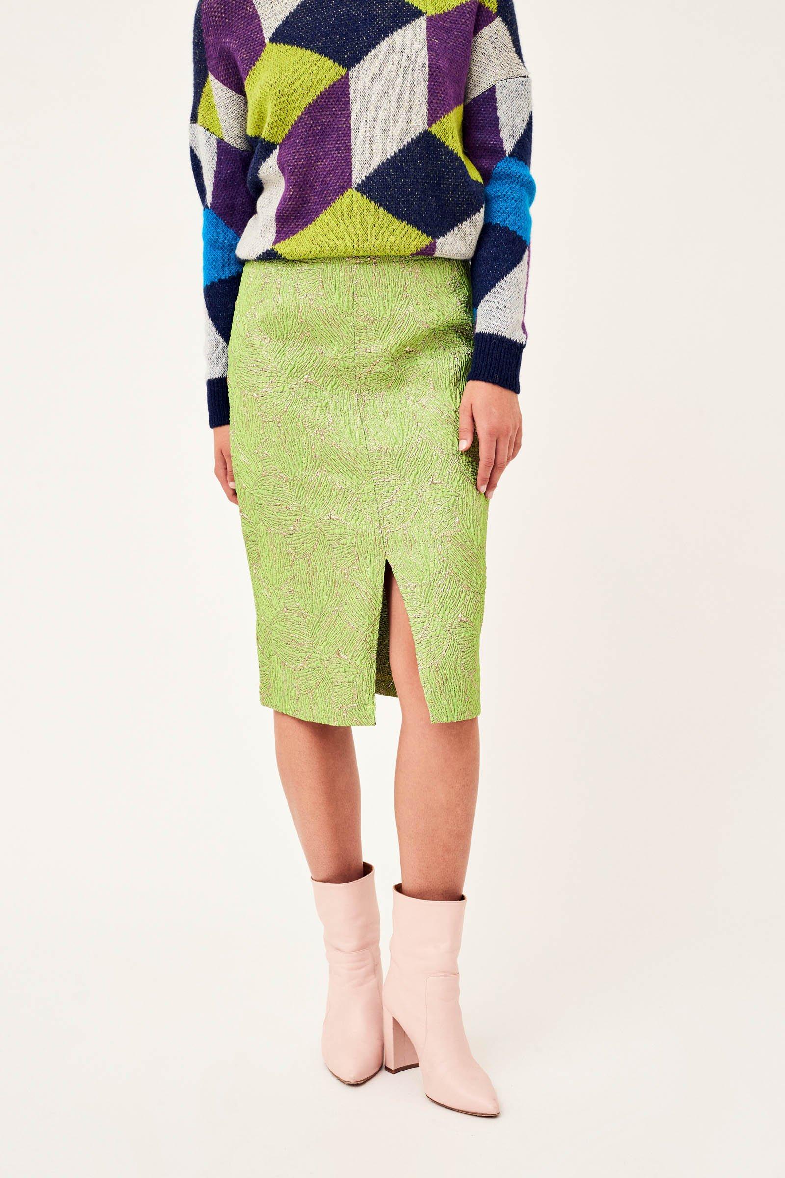 CKS Dames - ANNABELLE - midi skirt - light green