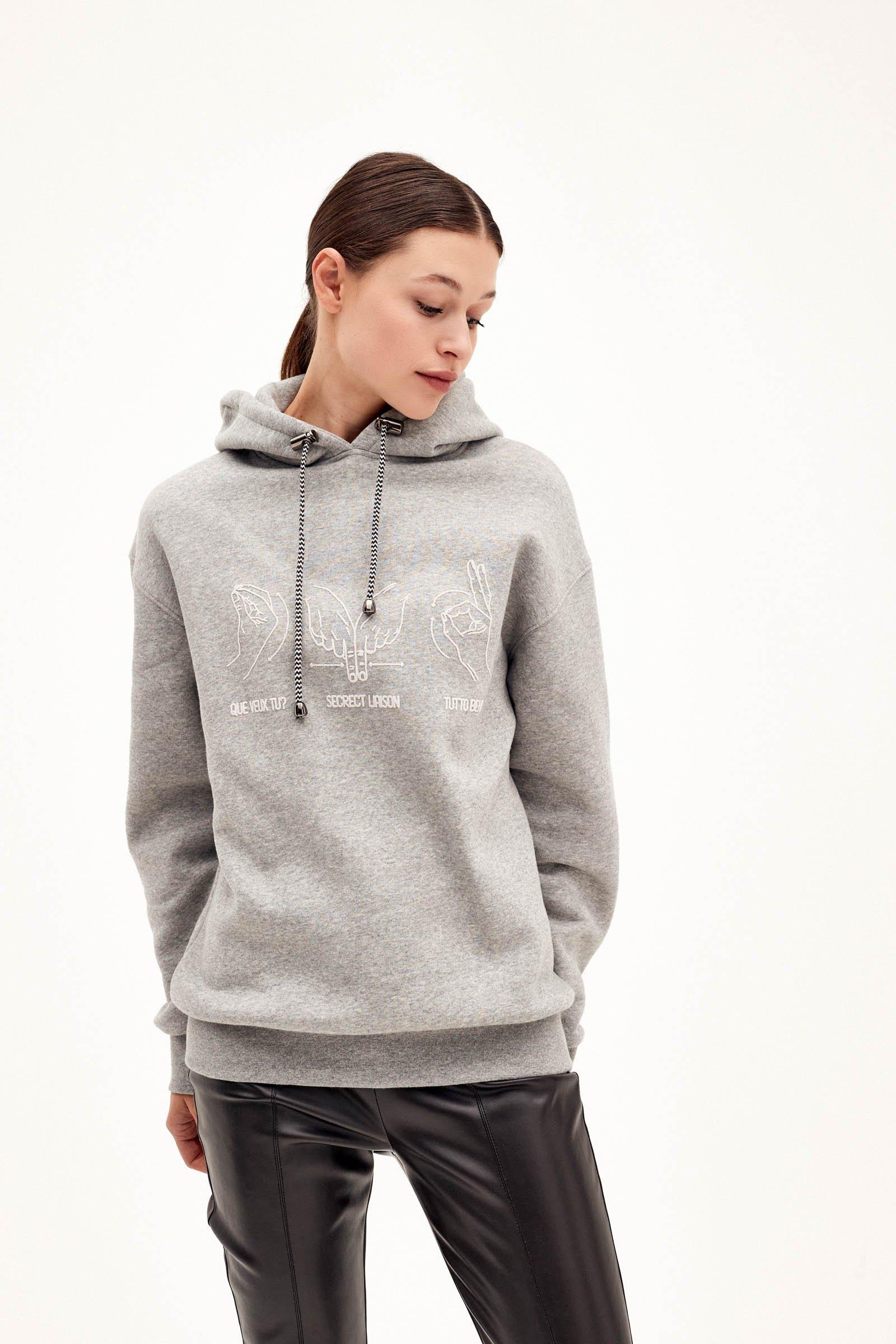CKS Dames - ALLISON - sweatshirt &agrave; capuche - gris