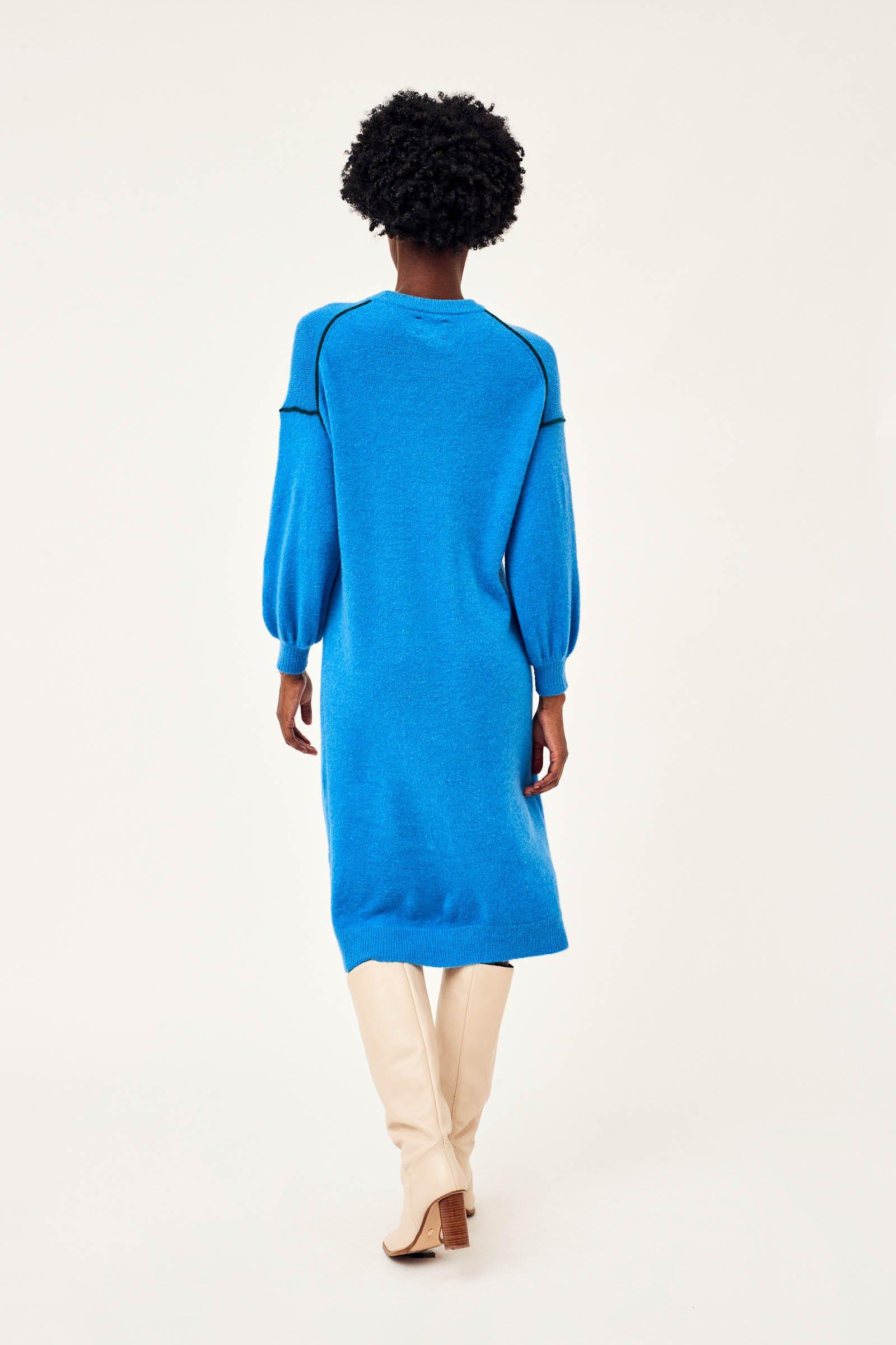 CKS Dames - PRELONG - robe midi - bleu