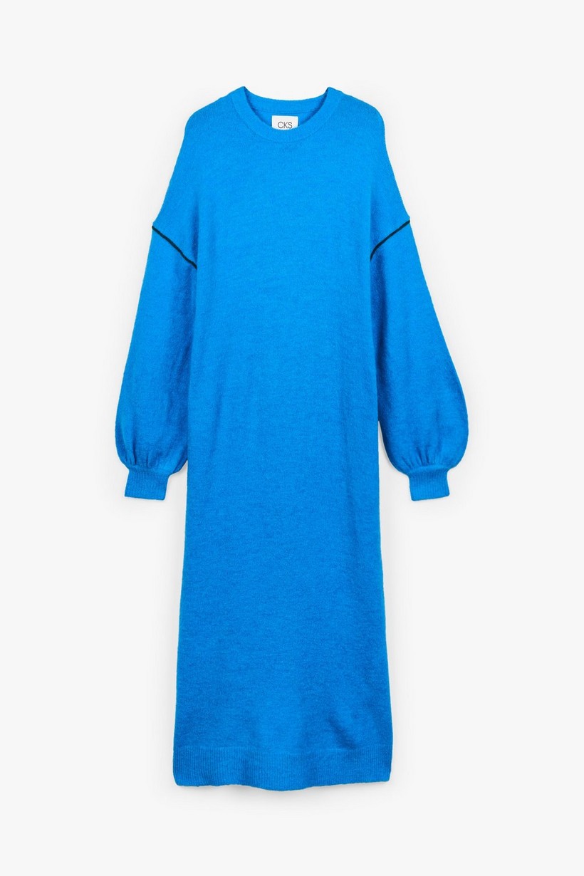 CKS Dames - PRELONG - midi jurk - blauw