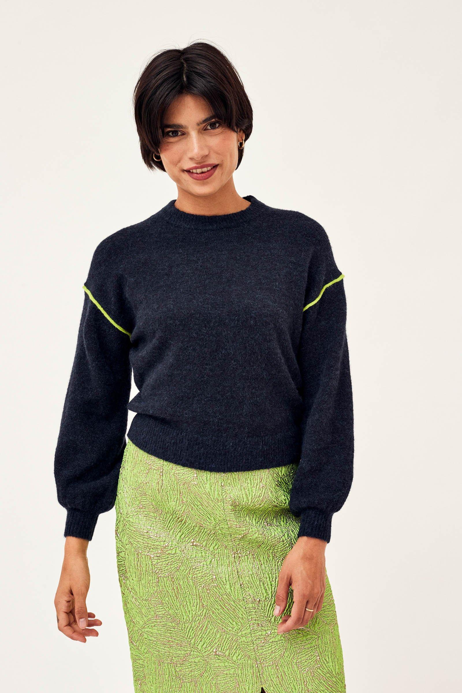 CKS Dames - PRELU - pullover - bleu foncé