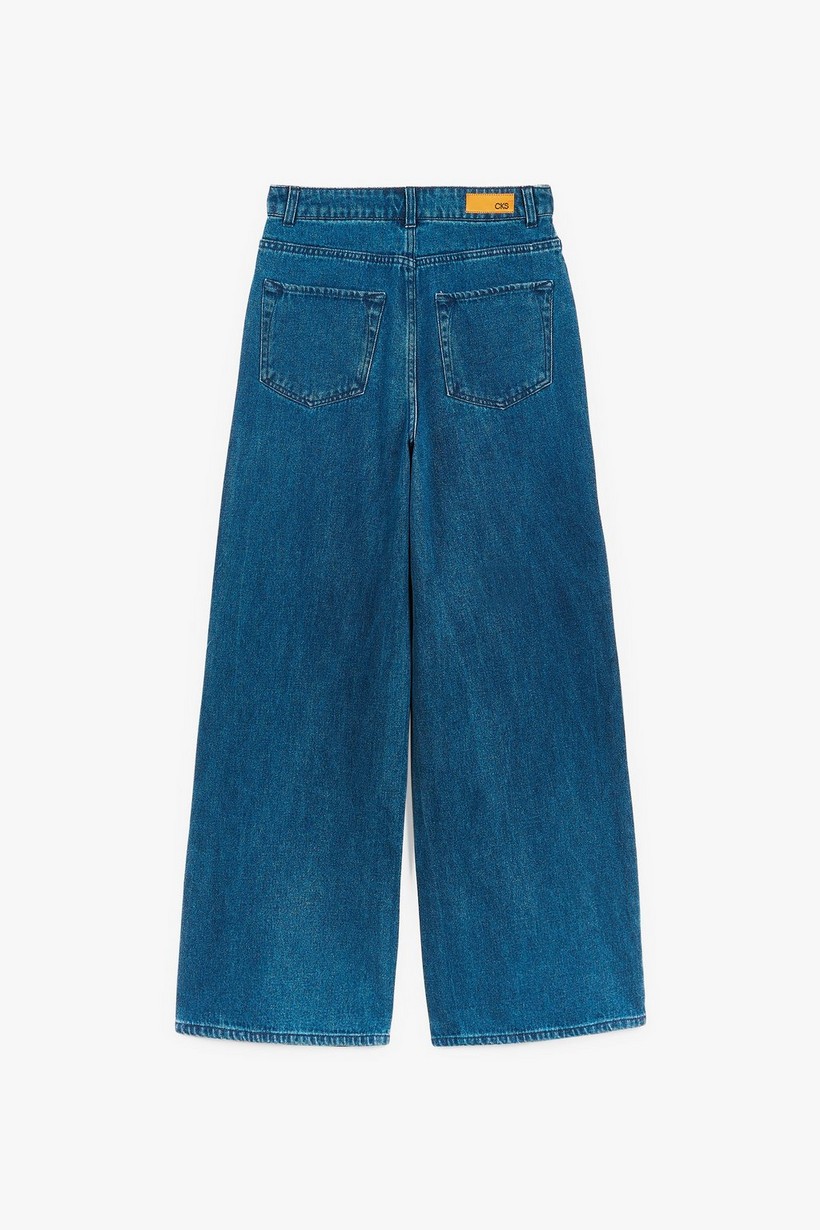 CKS Dames - PALAZZOLONG - jeans longs - bleu foncé